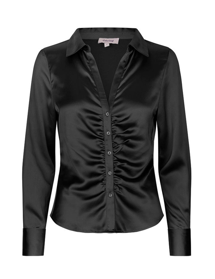 157630 Rosie Satin Shirt_Black_Packshot_0