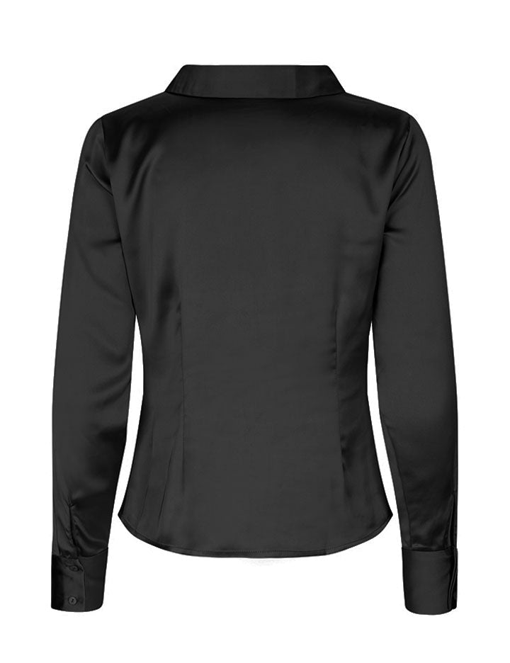 157630 Rosie Satin Shirt_Black_Packshot_1