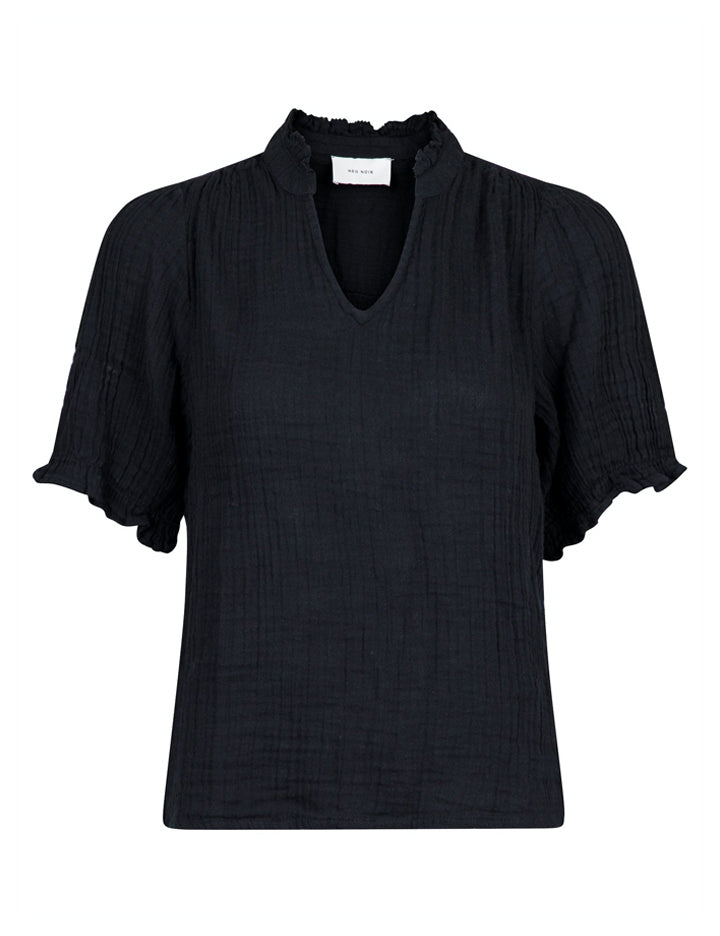 160264 Odesa Linen Blouse_Black_Packshot_0