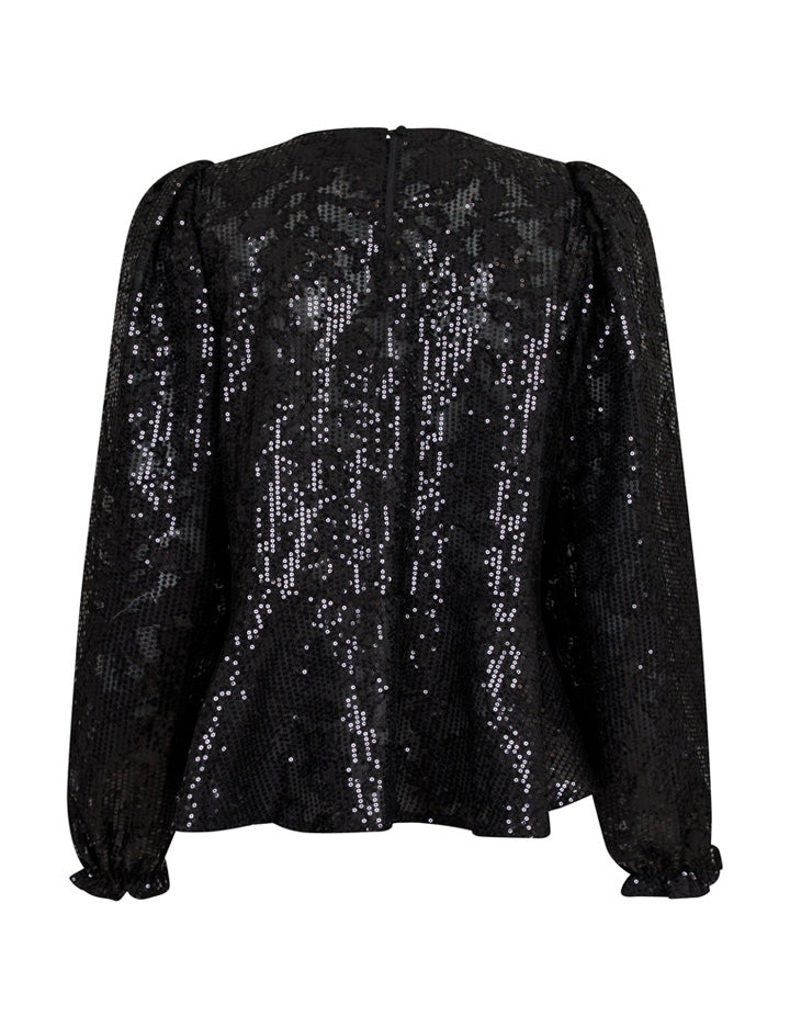 161033 Rizzo Sequins Blouse_Black_Packshot_1