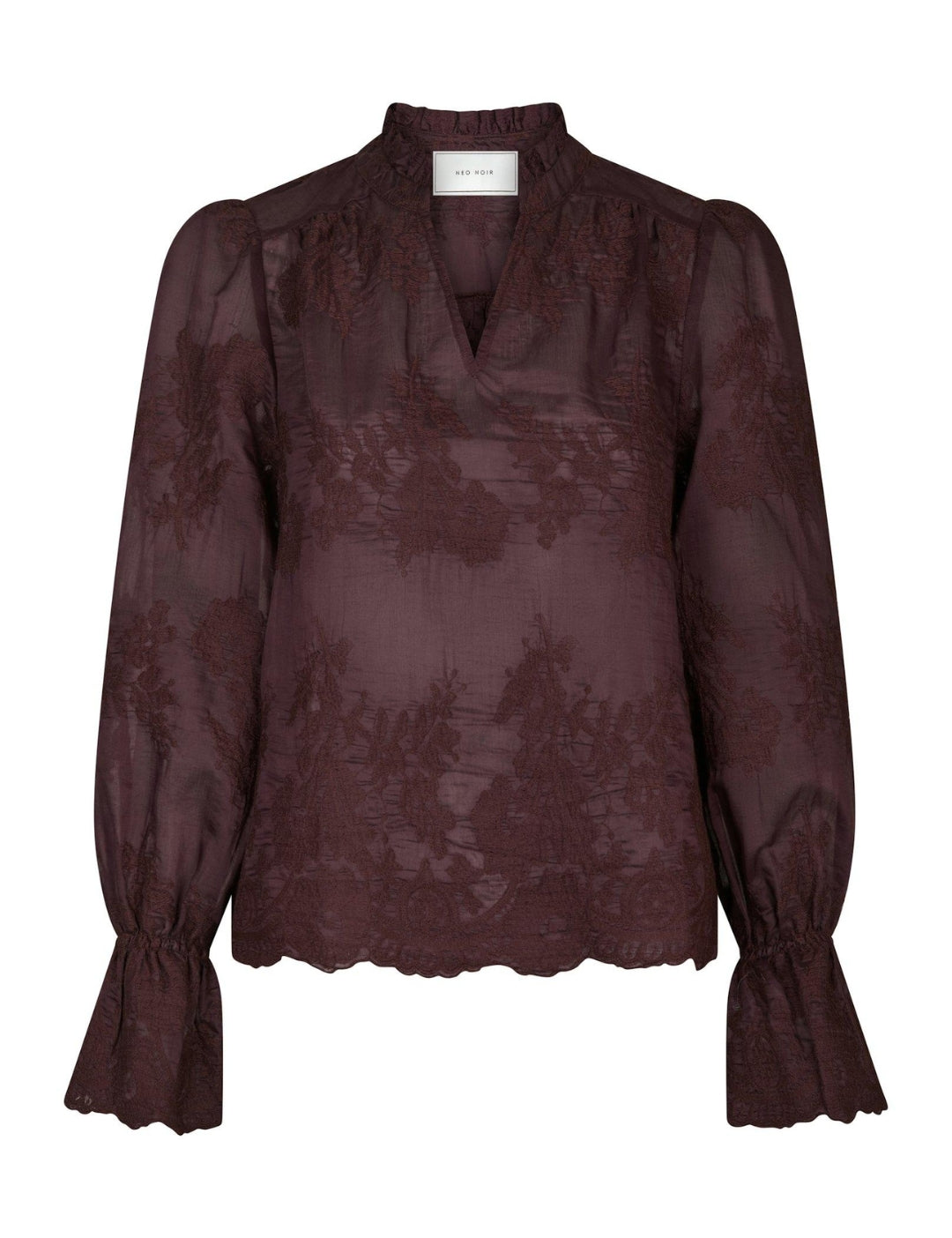 163032 Amara Big Embroidery Blouse_Burgundy_Packshot_0