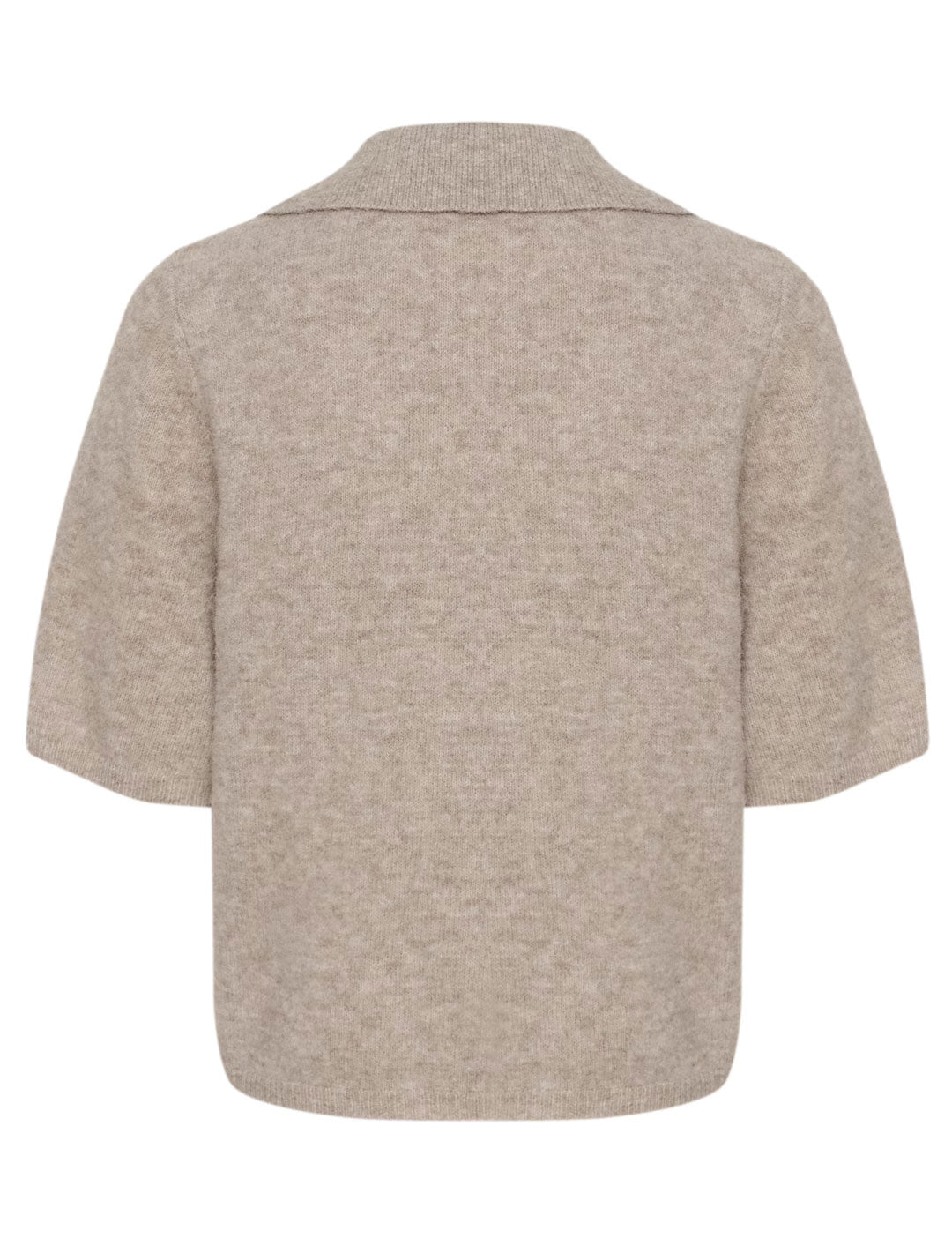 10910035 GZalpha ss polo pullover_Warm Sand Melange_Packshot_1