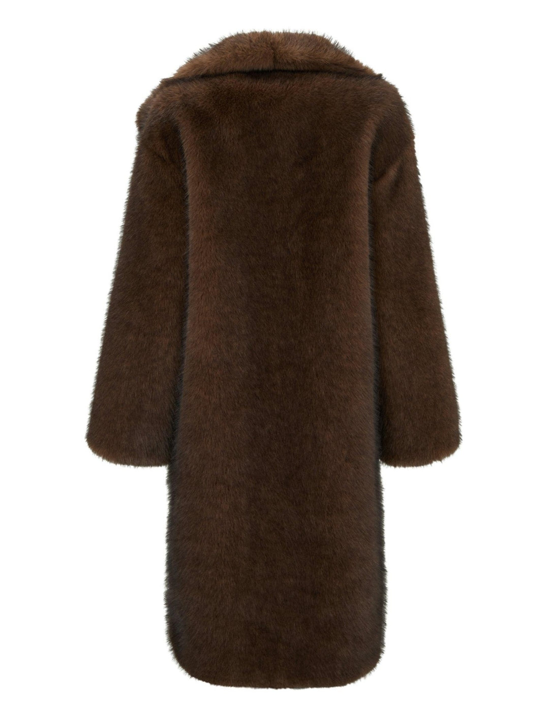 165375 Stephanie Faux Fur Long Jacket_Brown_Packshot_1