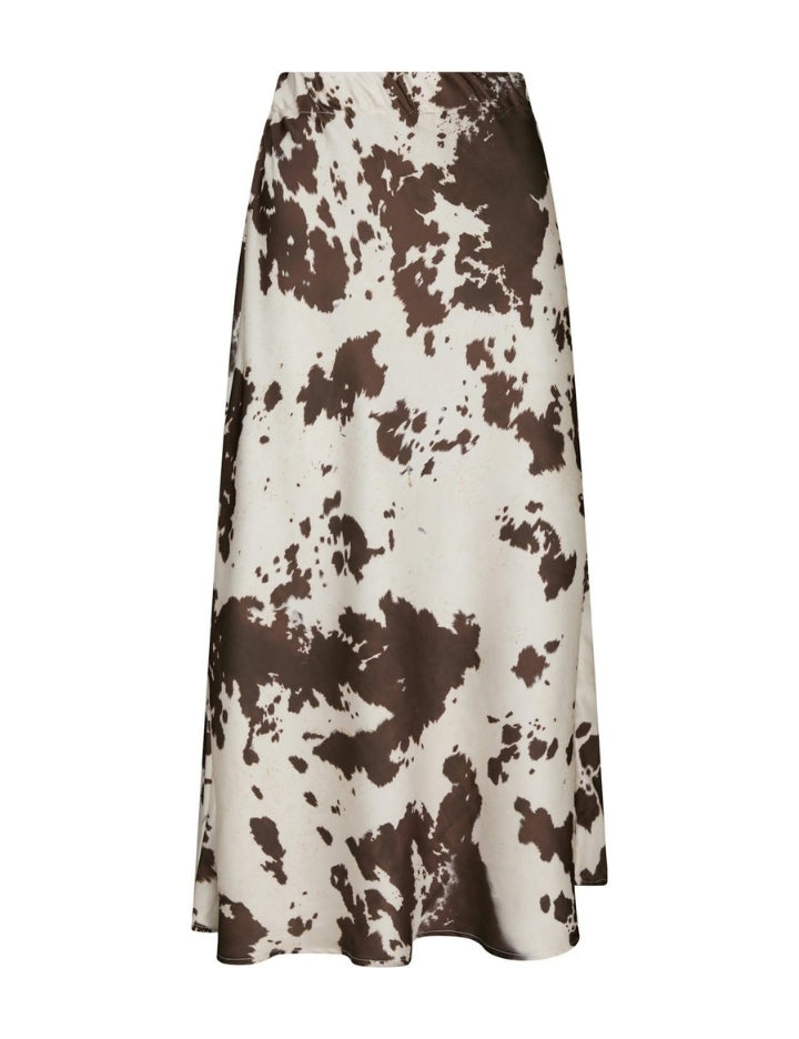 166091 Viso Cow Print Skirt_Brown_Packshot_0