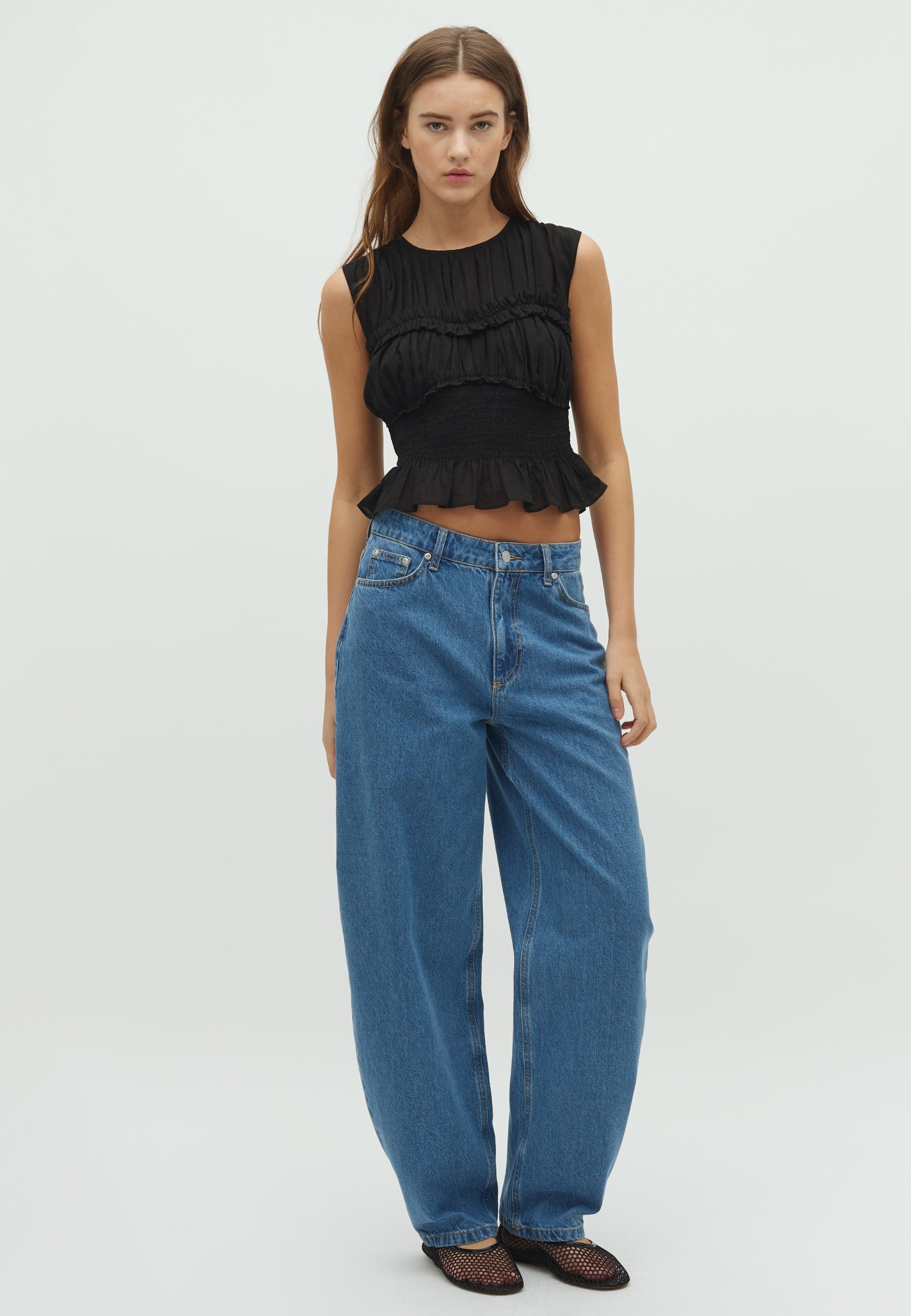 166233 Piril S Voile Top_Black_Model_3