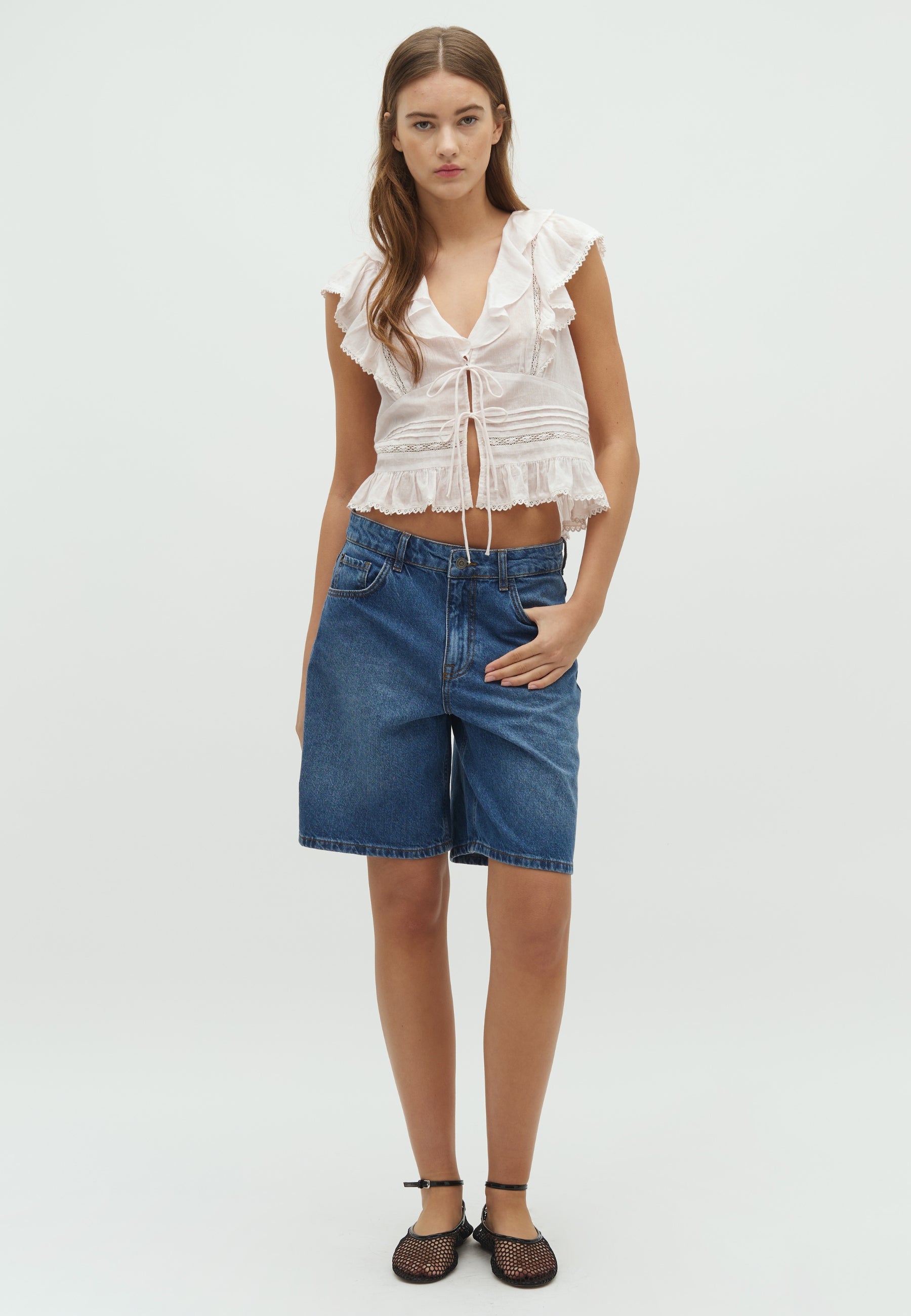 166234 Petali S Voile Top_Light pink_Model_3