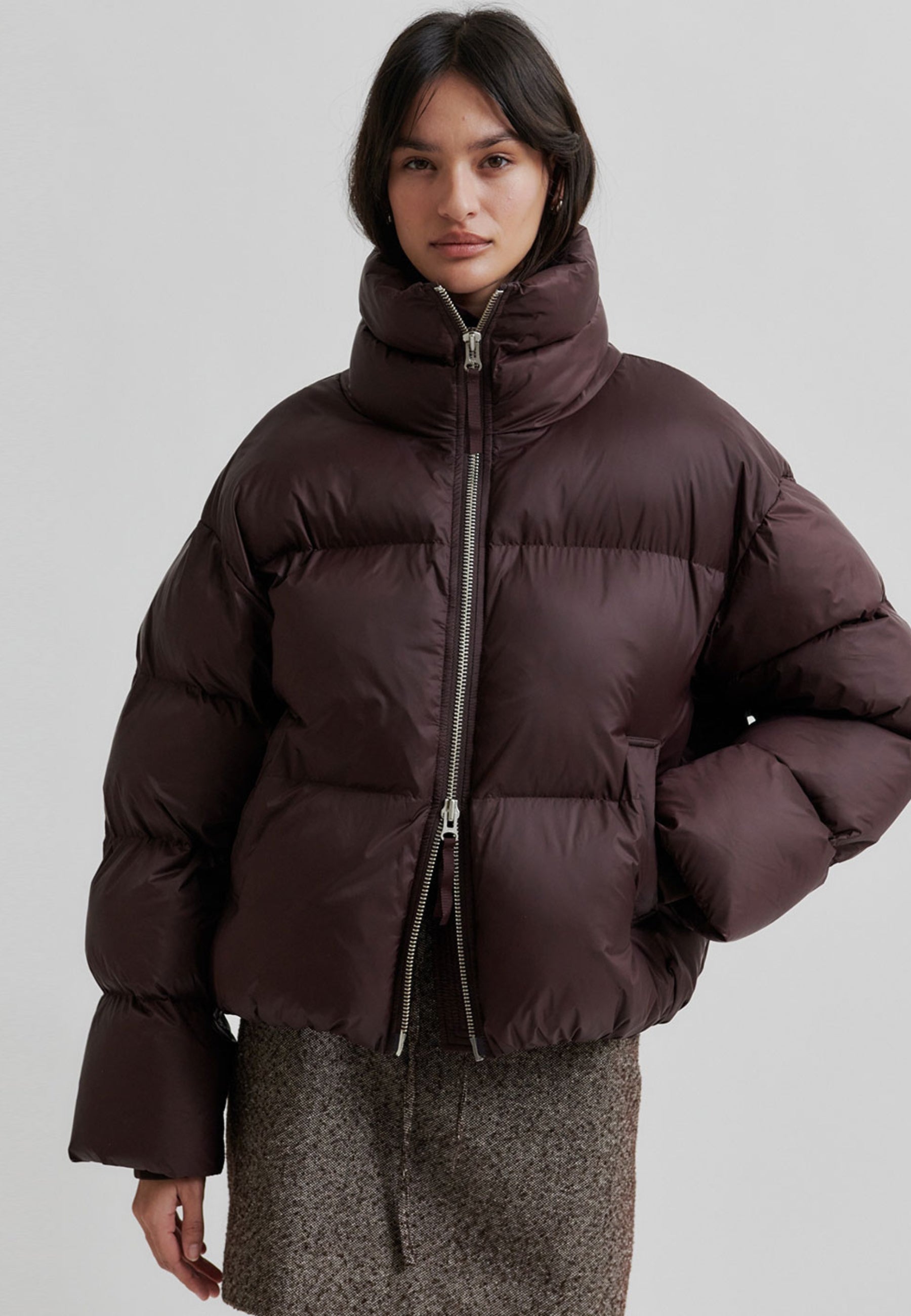 59951 Riya Puffer Jacket_Chocolate Plum_Model_1