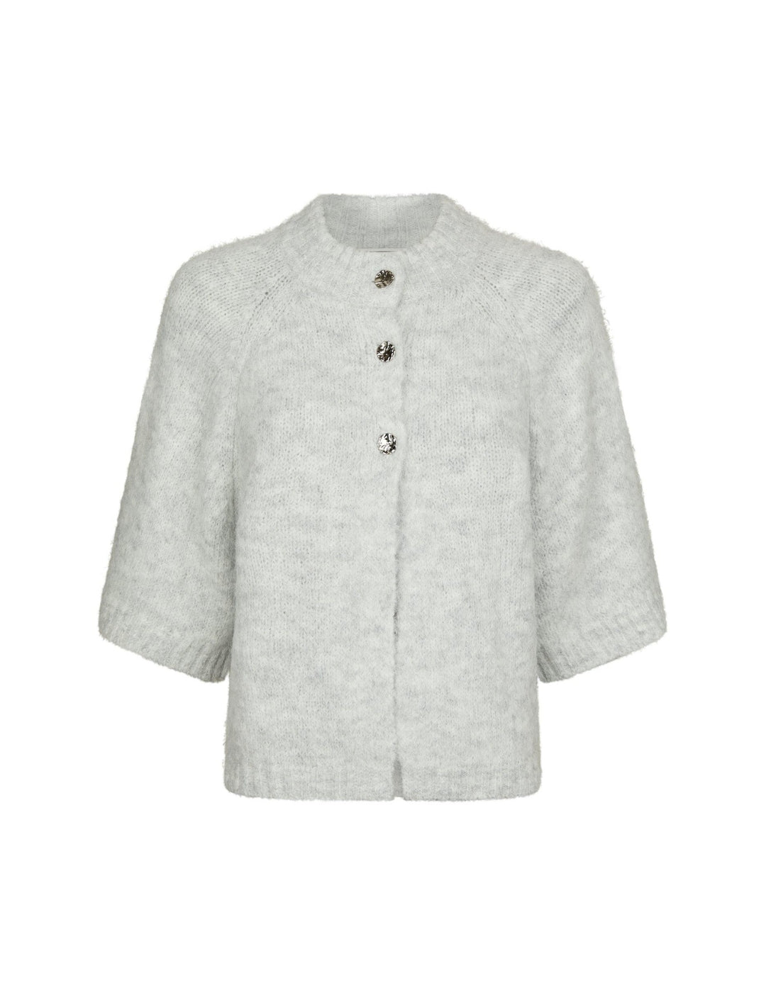 165816 Benuta Fluffy Knit Cardigan_Light Grey Melange_Packshot_0