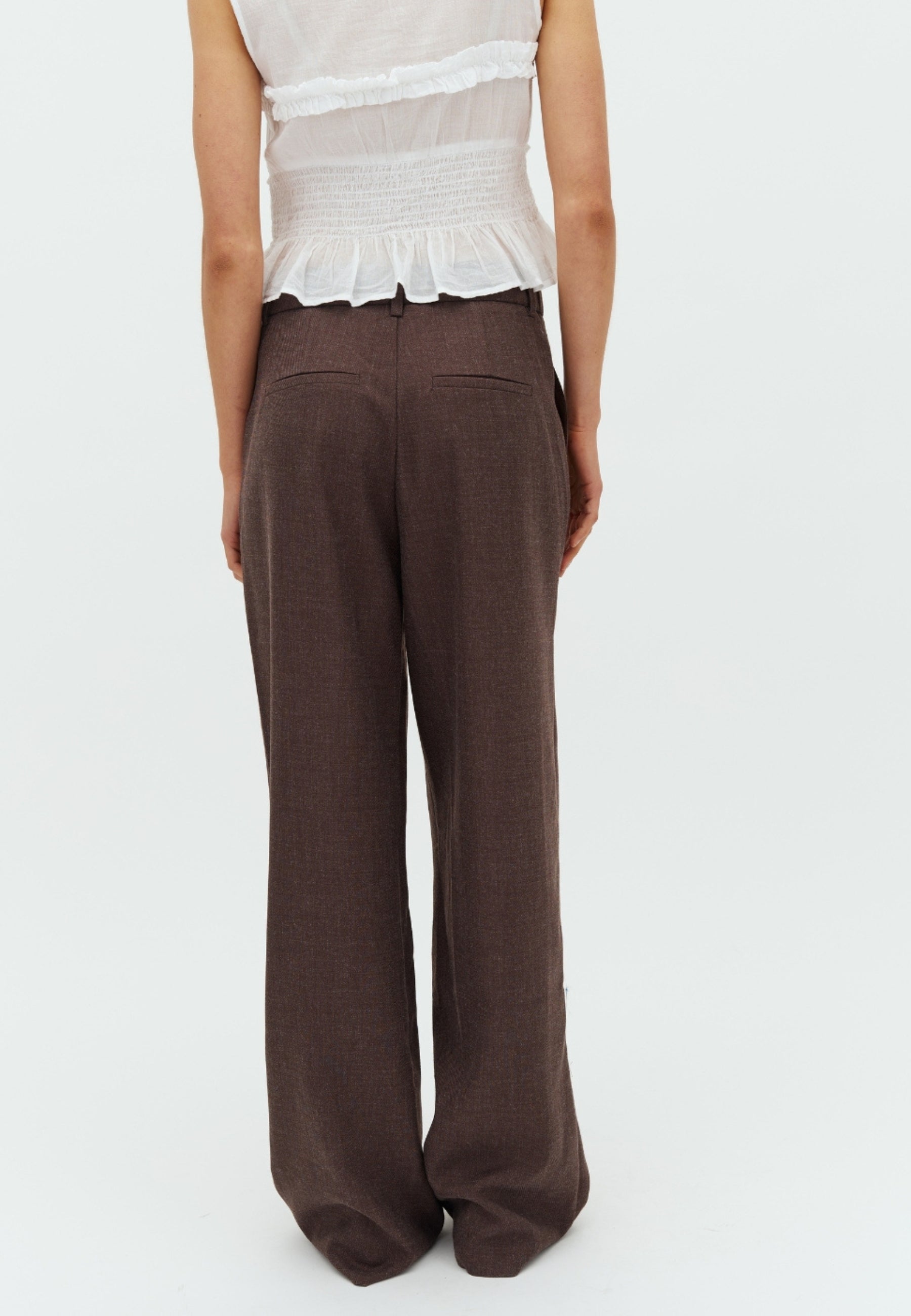 167177 Ammett Melange Pants_Brown Melange_Model_3