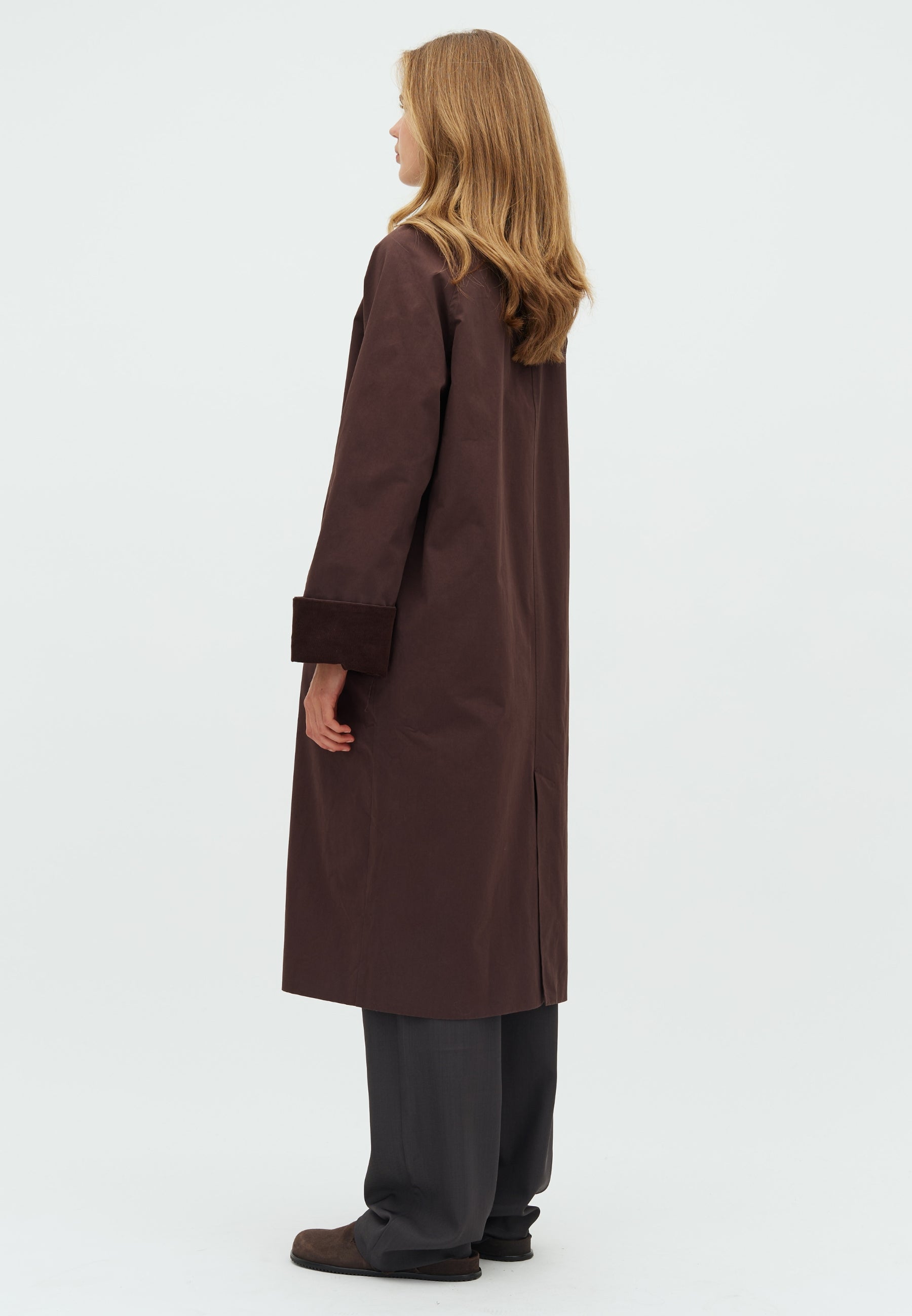 167181 Annalia Cord Coat_Dark brown_Model_2