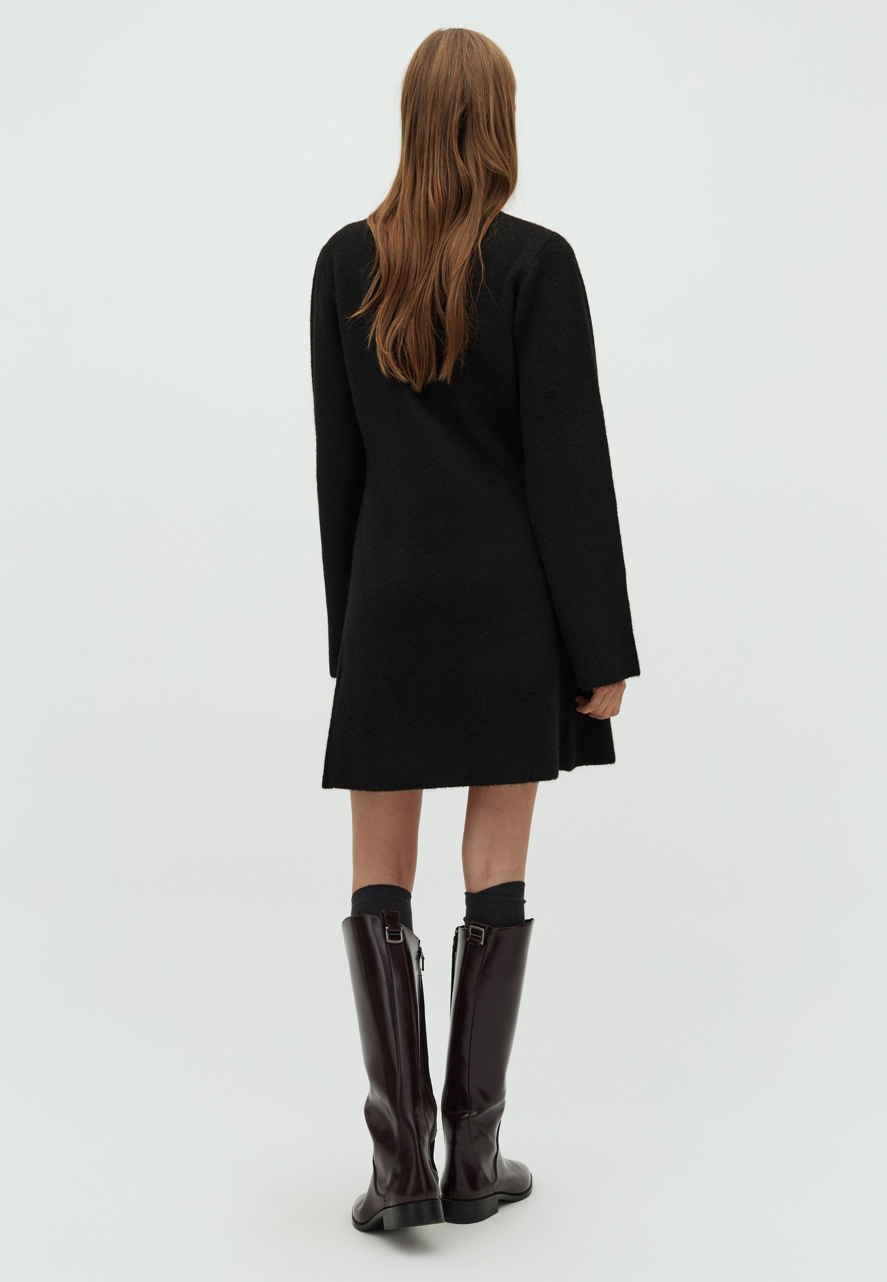 166396 Cinona Knit Dress_Black_Model_2