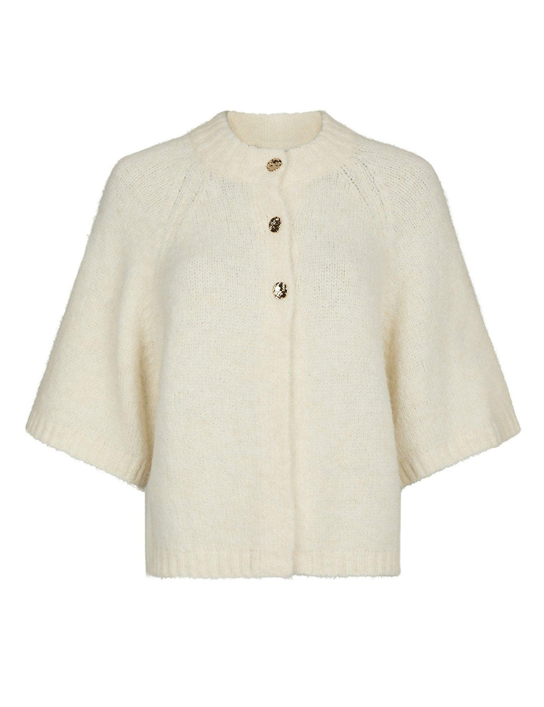 167446 Senuta Fluffy Knit Cardigan_Off White_Packshot_0