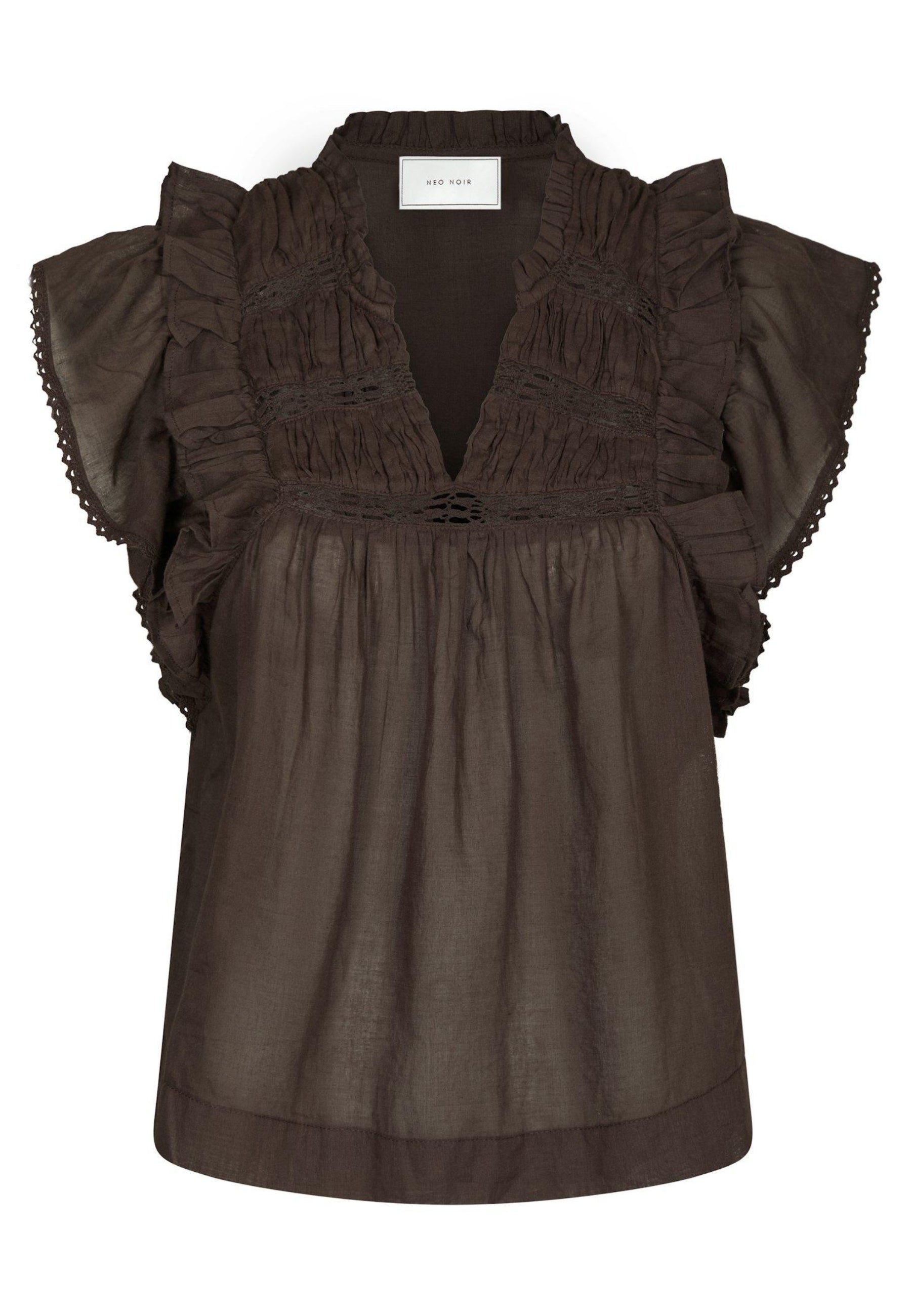 159881 Jayla S Voile Top_Dark brown_Packshot_0