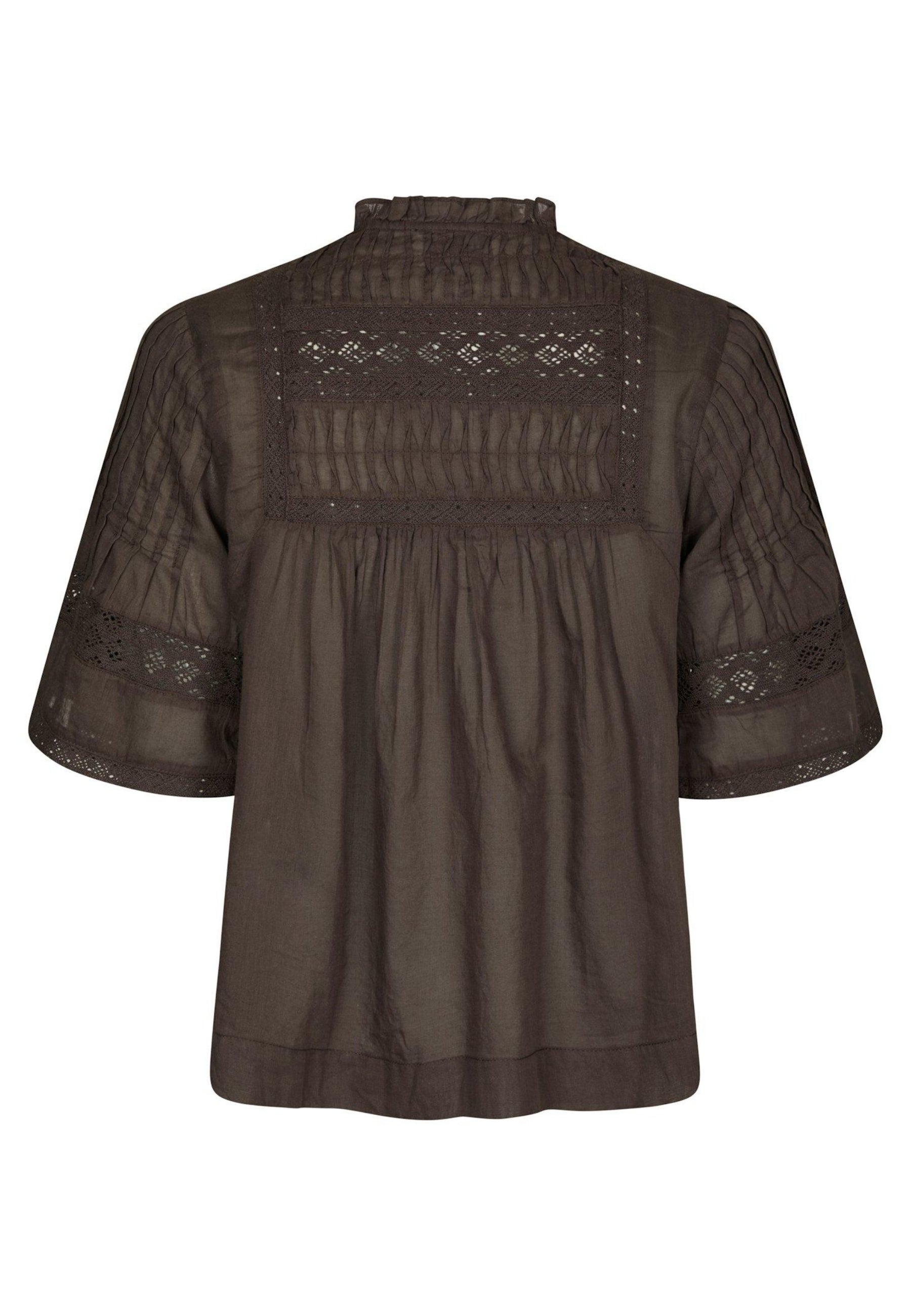 164703 Siama S Voile Blouse_Dark brown_Packshot_1