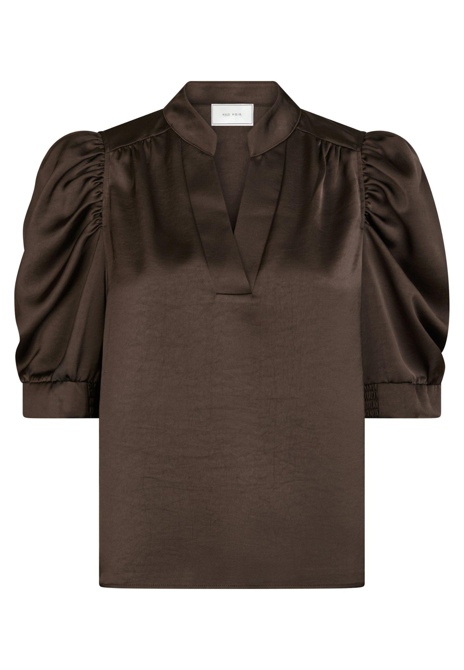 162590 Roella Heavy Sateen Blouse_Dark brown_Packshot_0