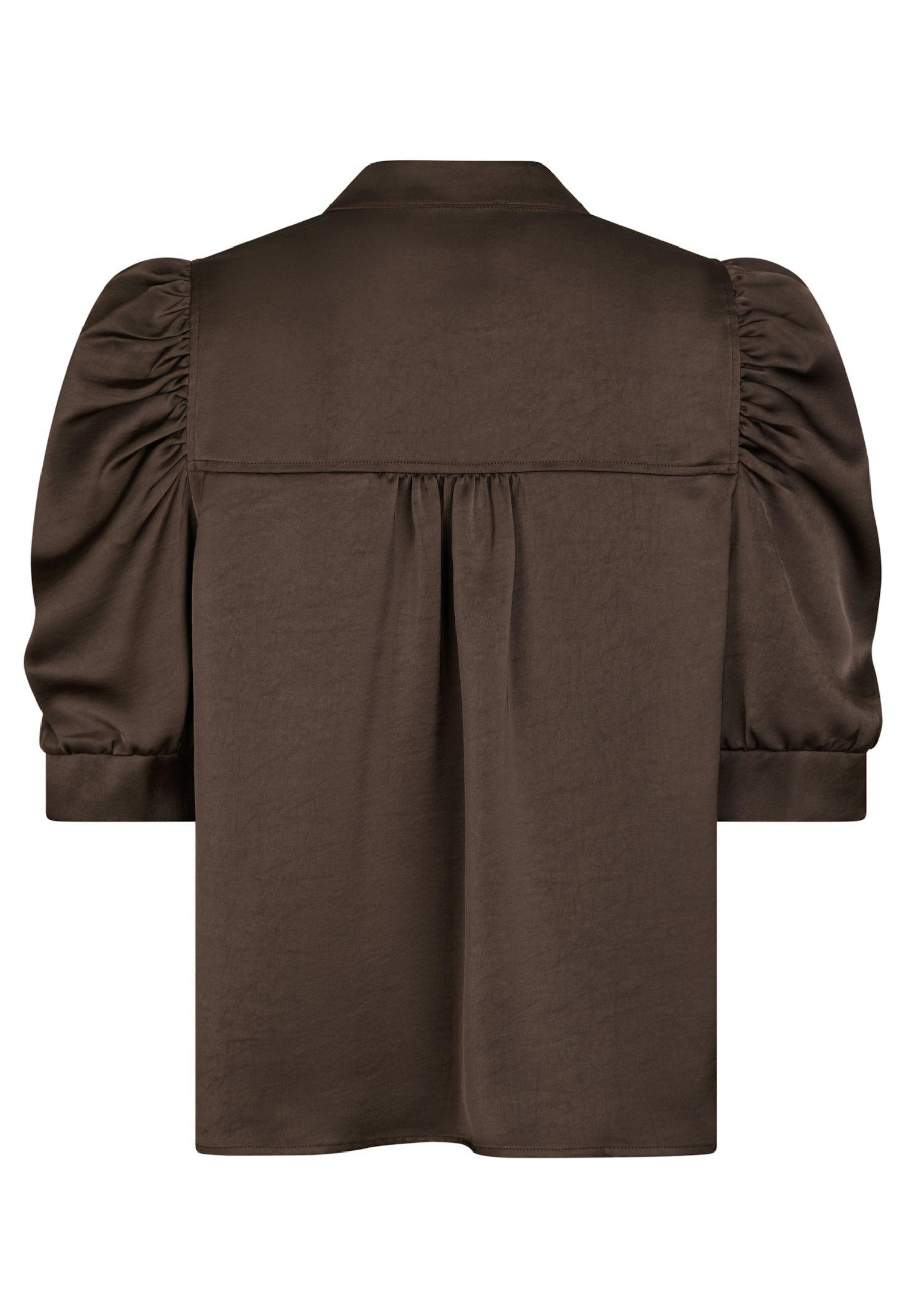 162590 Roella Heavy Sateen Blouse_Dark brown_Packshot_1