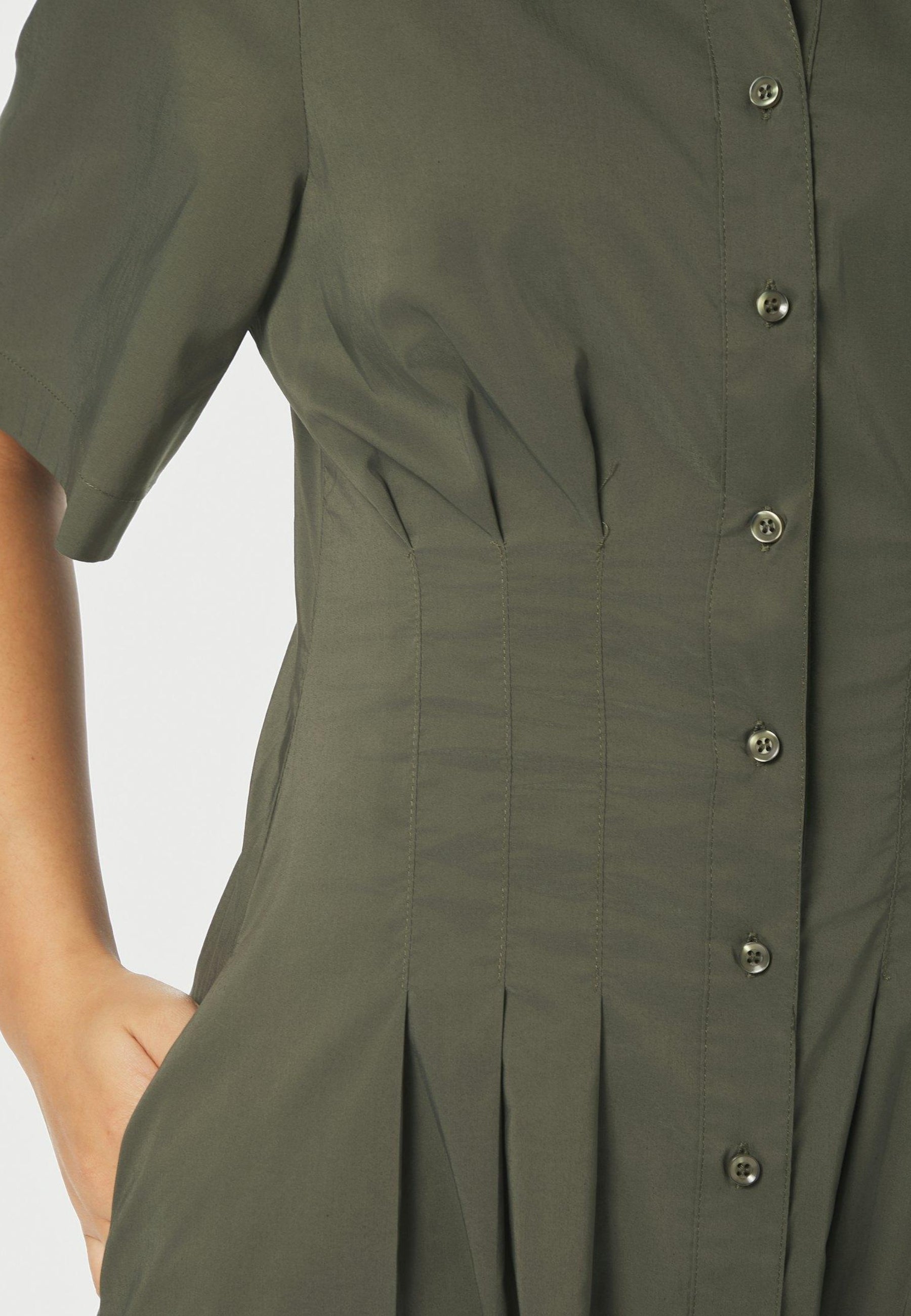 165343 Baia Poplin Dress_Army_Model_1