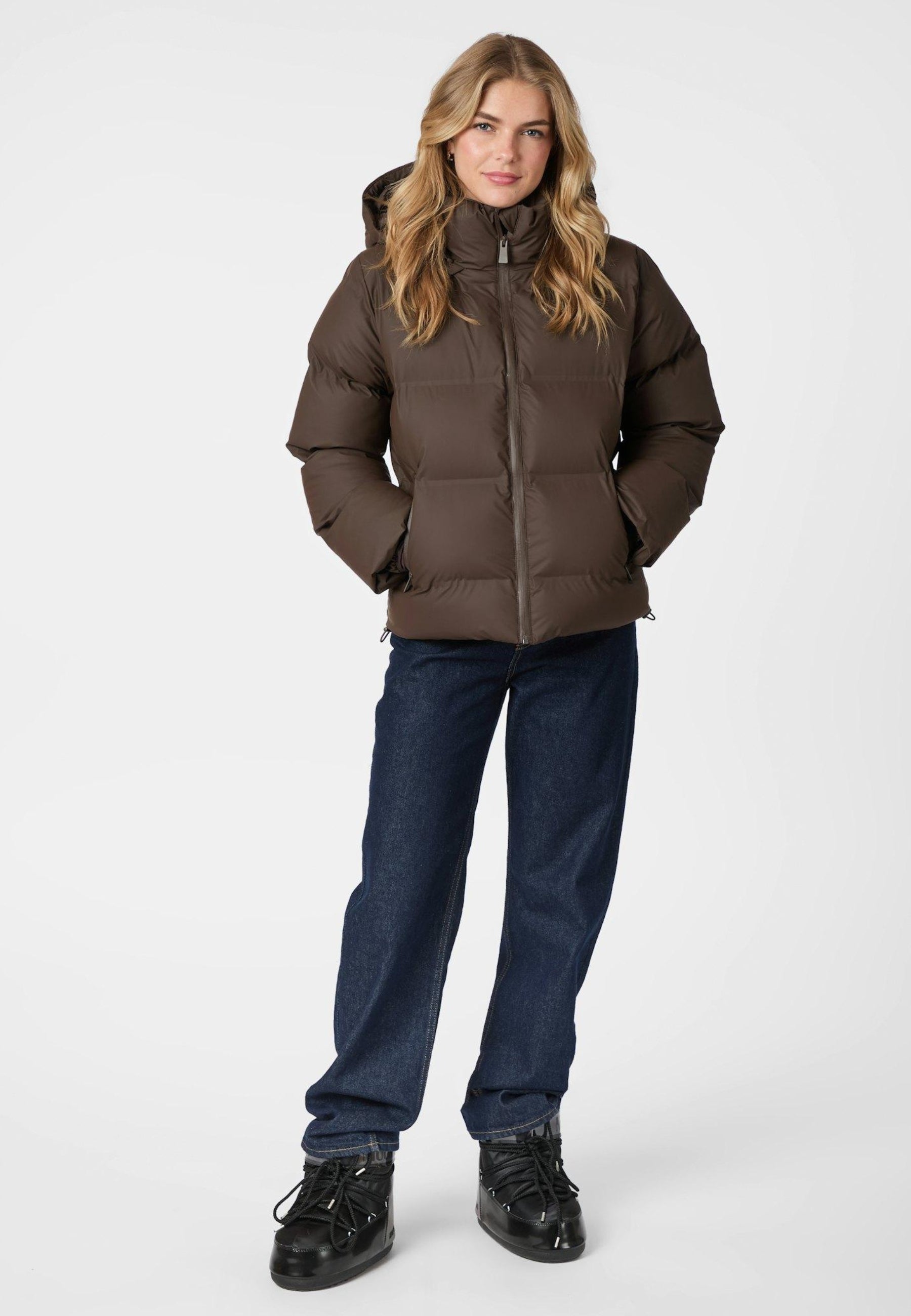 158082 Fox C Puffer Jacket_Dark brown_Model_0