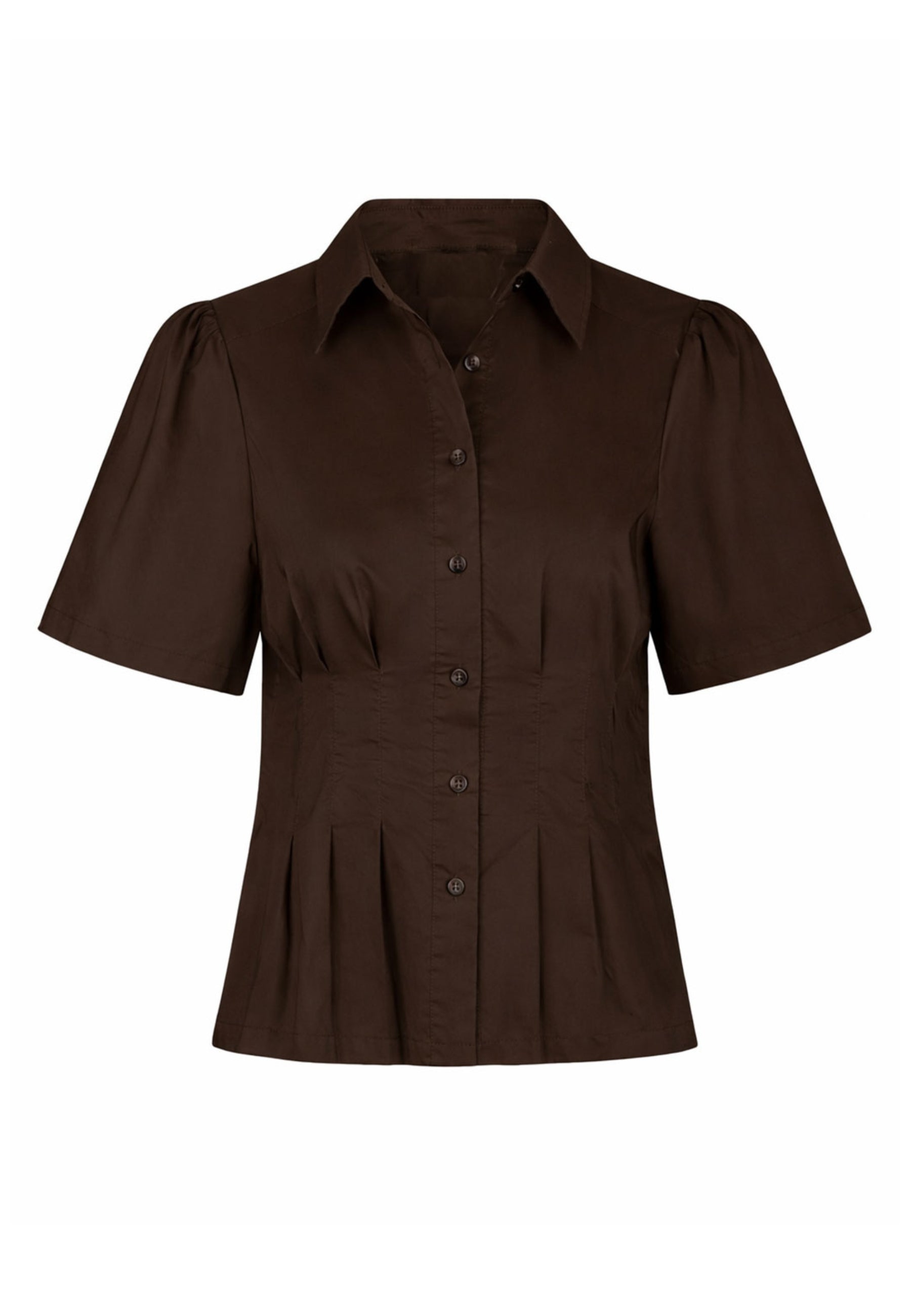 168932 Galara Poplin Shirt_Chocolate Brown_Packshot_0