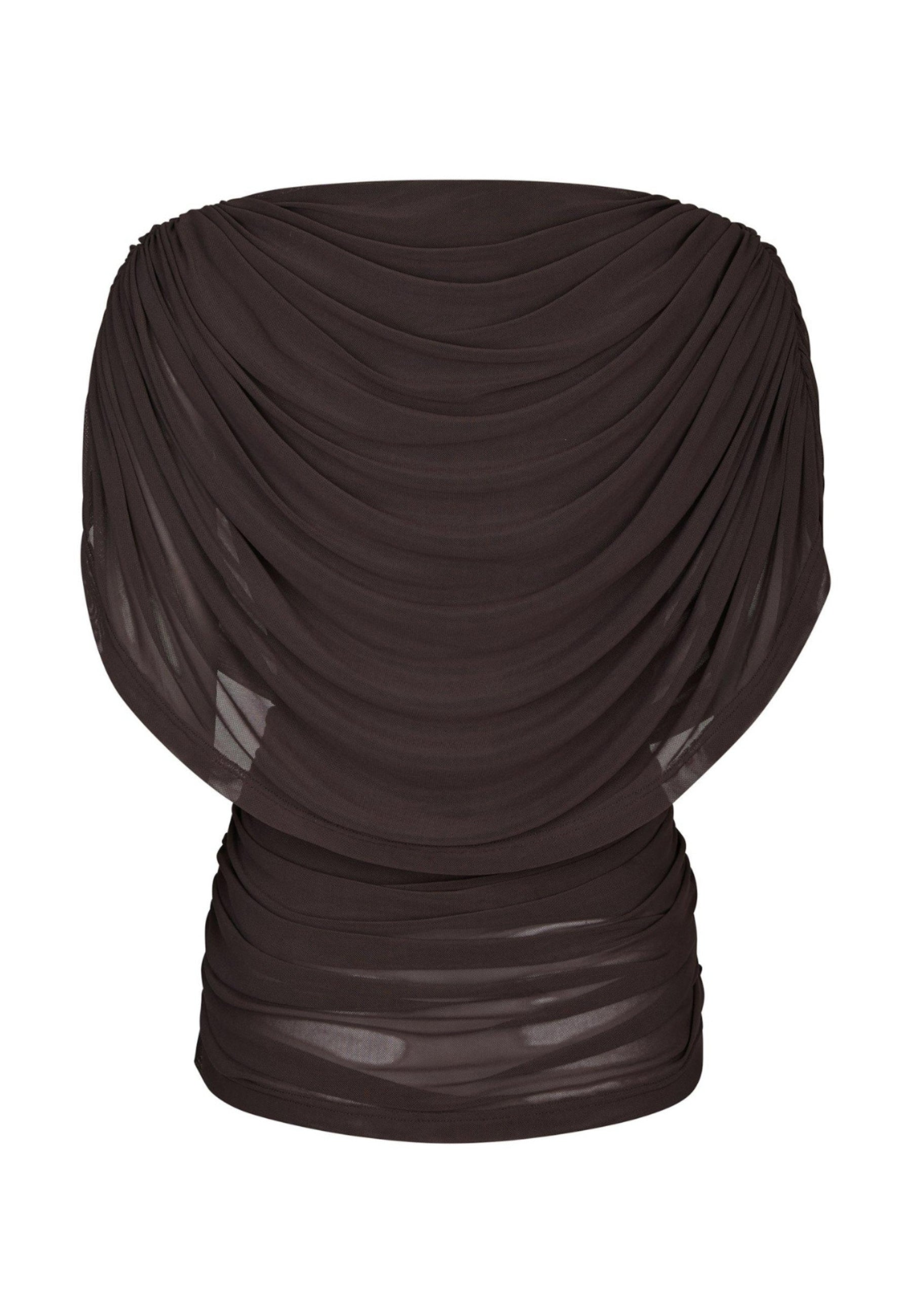 167447 Bottuna Drapy Mesh Top_Brown_Packshot_0