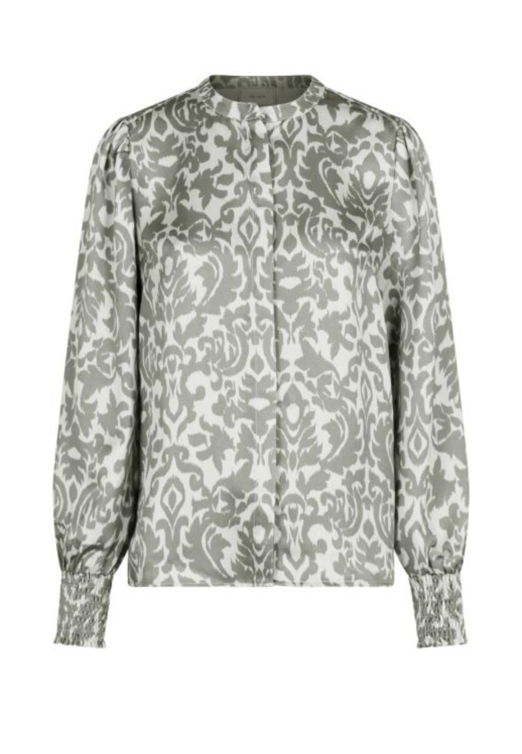 159734 Kala Flower Blur Blouse_Dusty army_Packshot_0