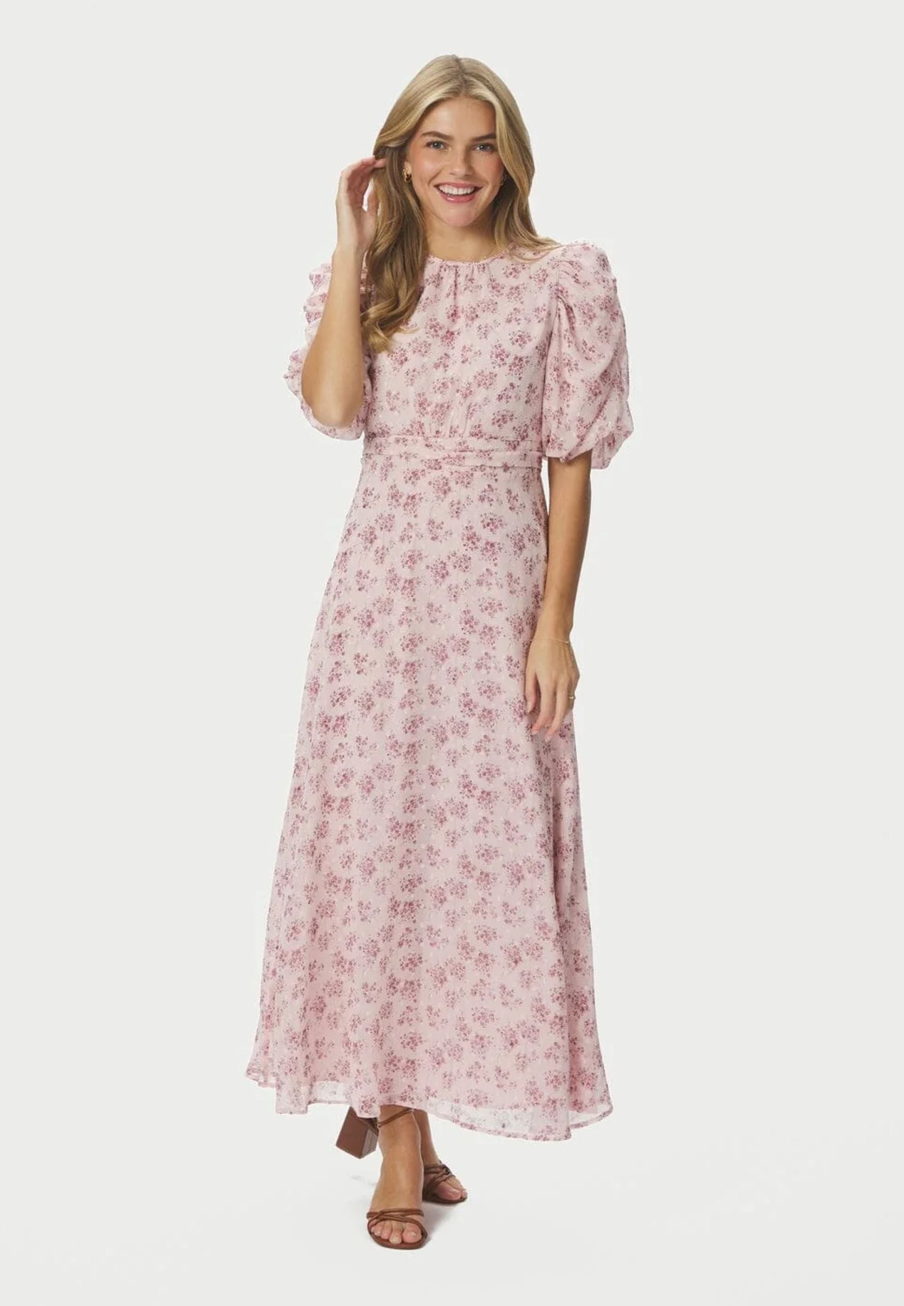 167915 Kikka Chiffon Flower Dress_ROSE_Packshot_0