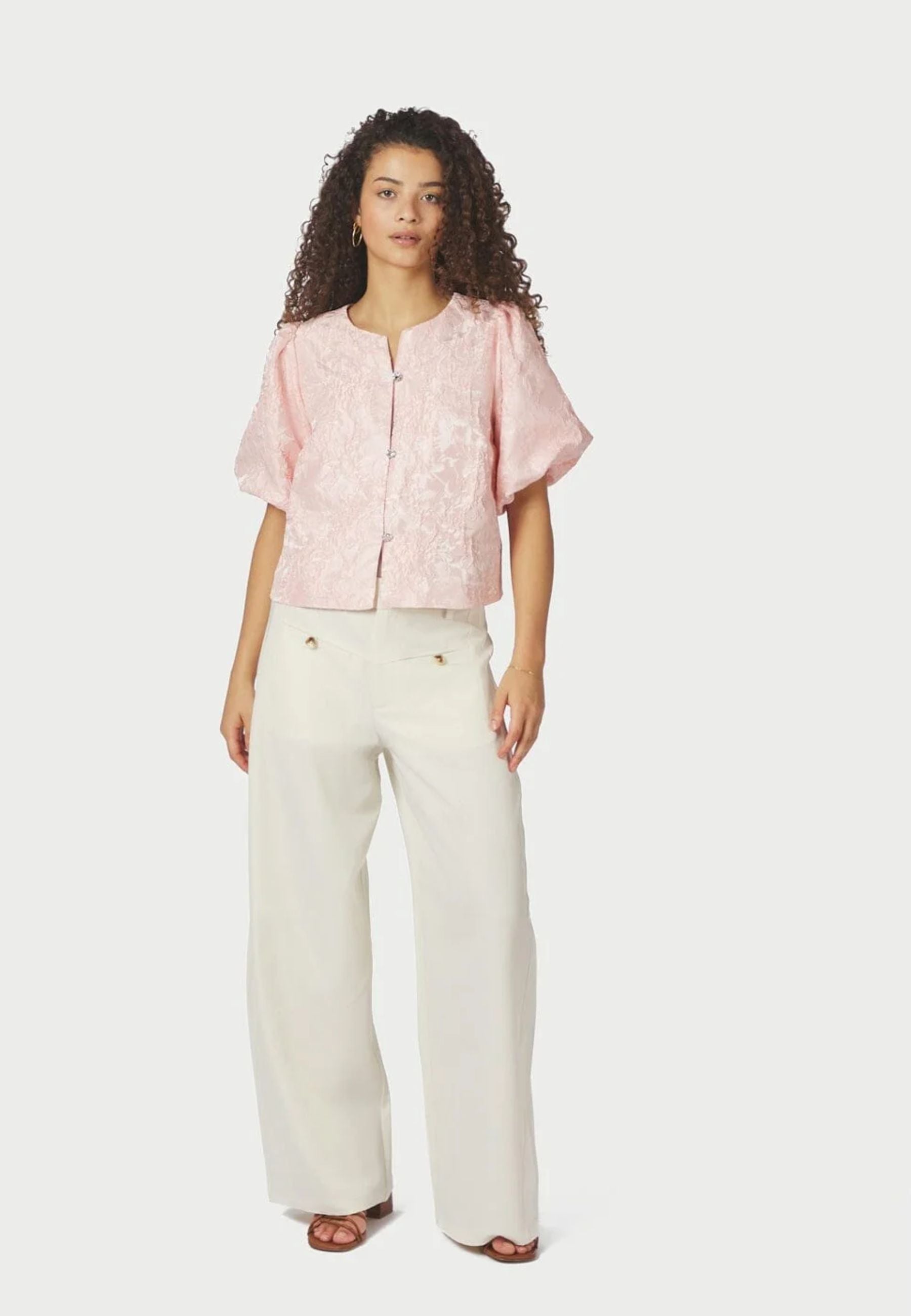 168844 Aisa Soft Brocade Blouse_Light pink_Model_3