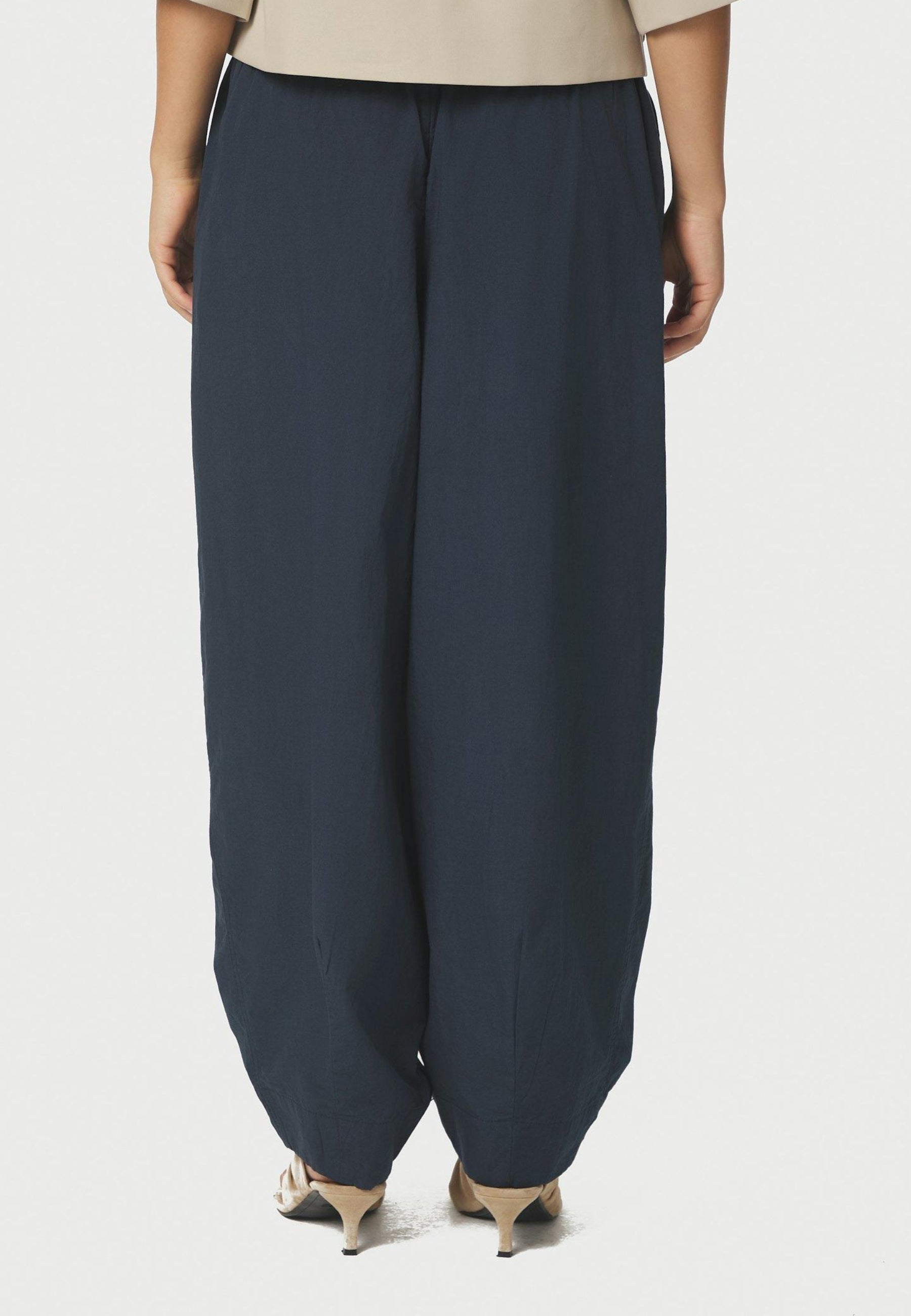 168368 Prina C Poplin Pants_Navy_Model_2