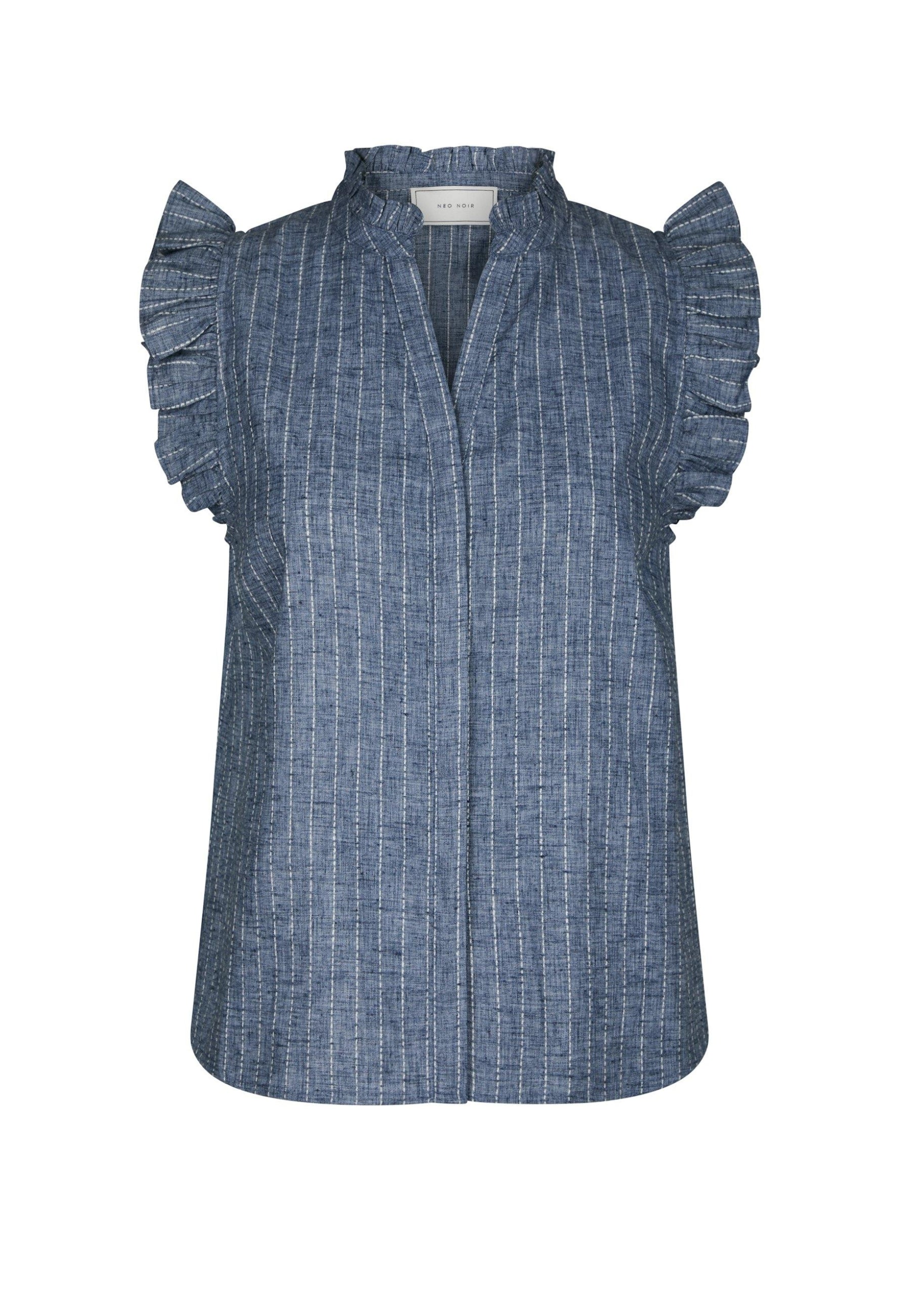 168373 Siona Emb Stripe Top_Blue_Packshot_0