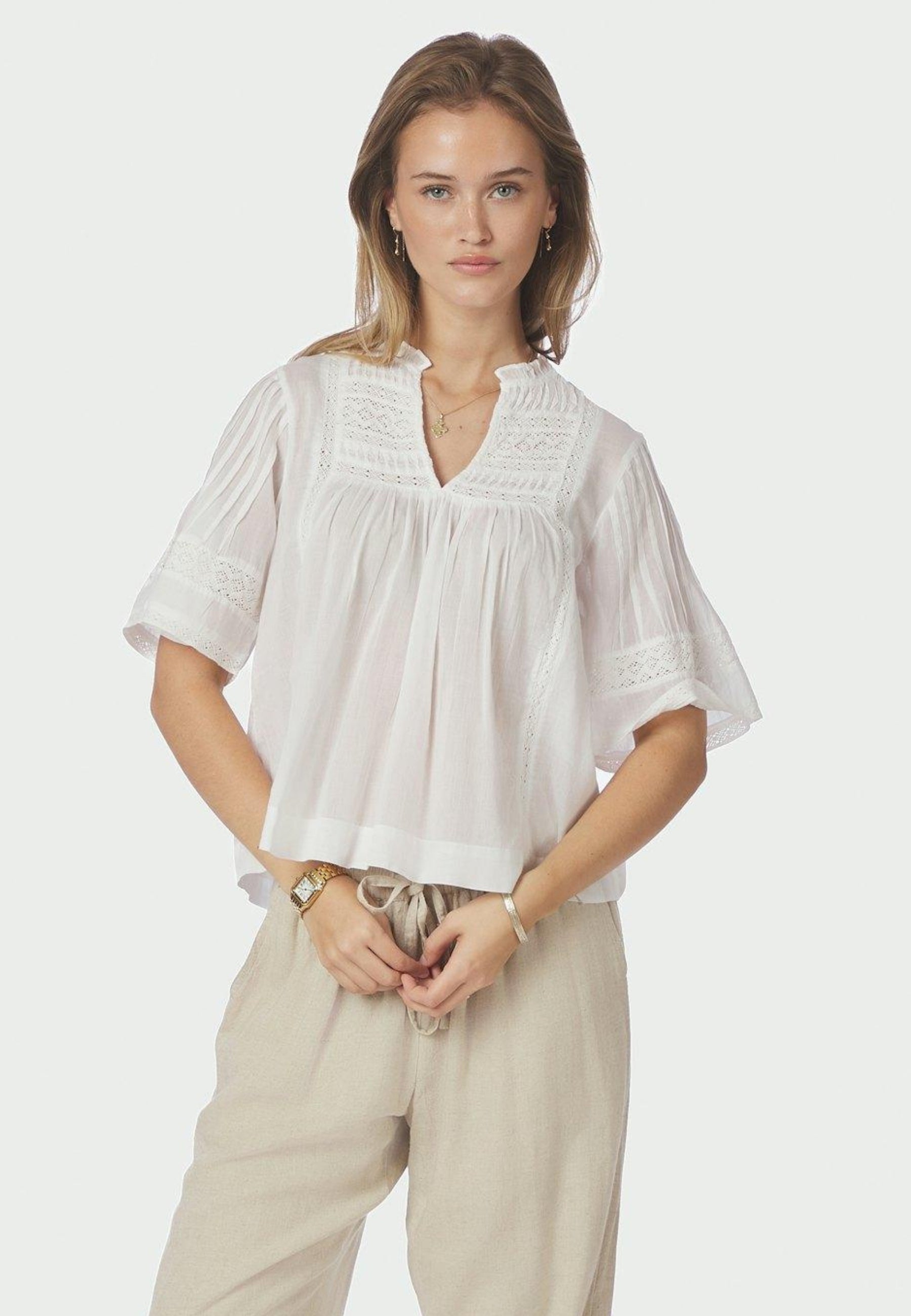 164703 Siama S Voile Blouse_White_Model_0