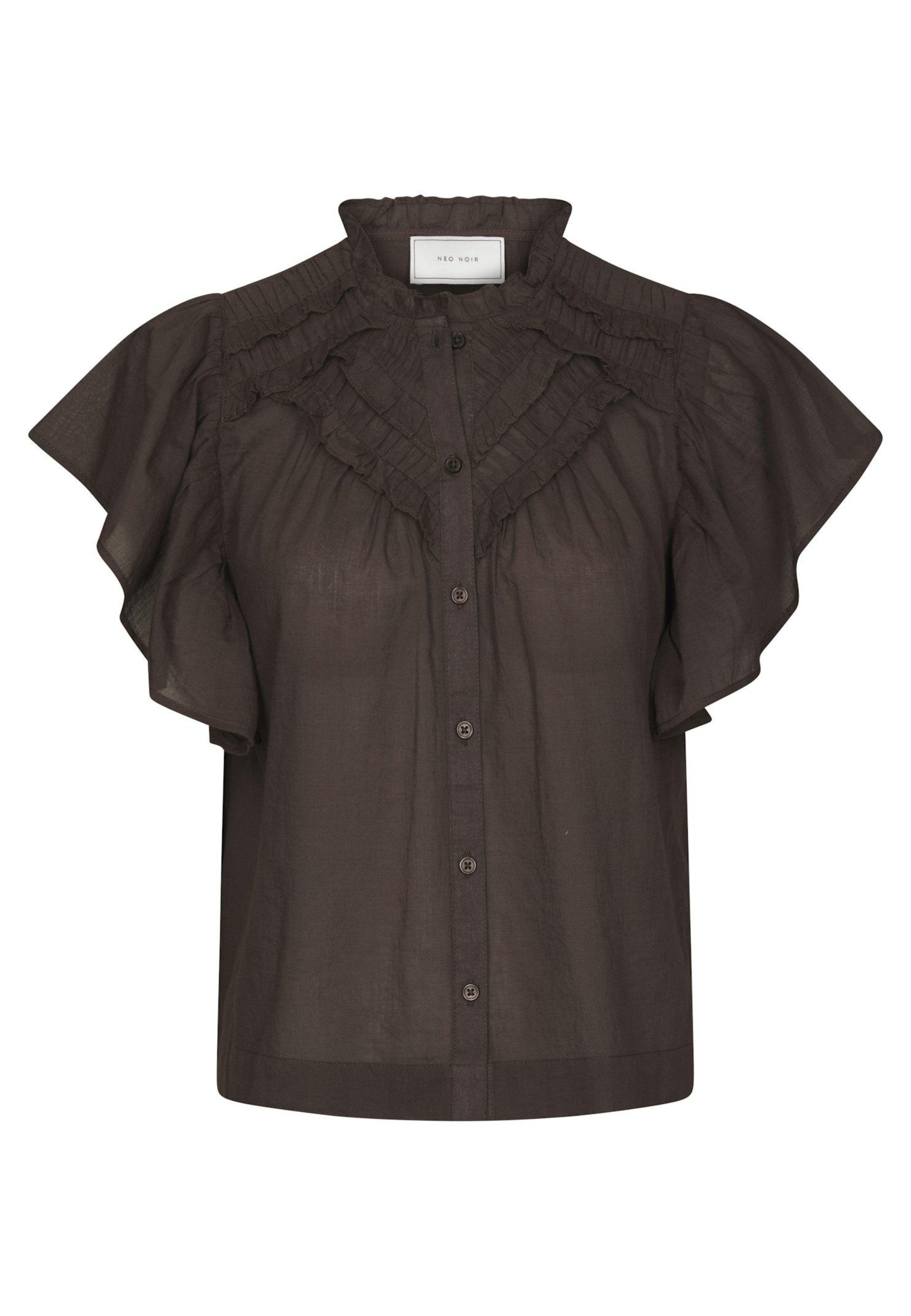 169039 Vinsa S Voile Top_Dark Brown_Packshot_0