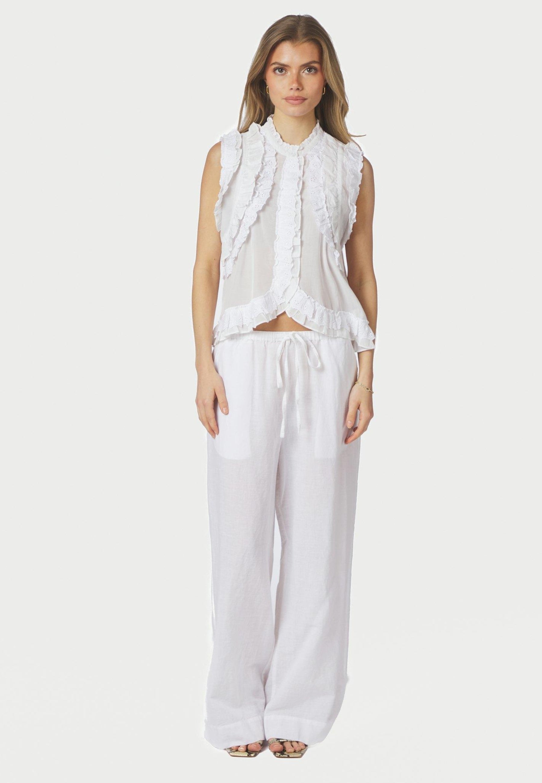 167698 Heifa Linen Pants_White_Model_0