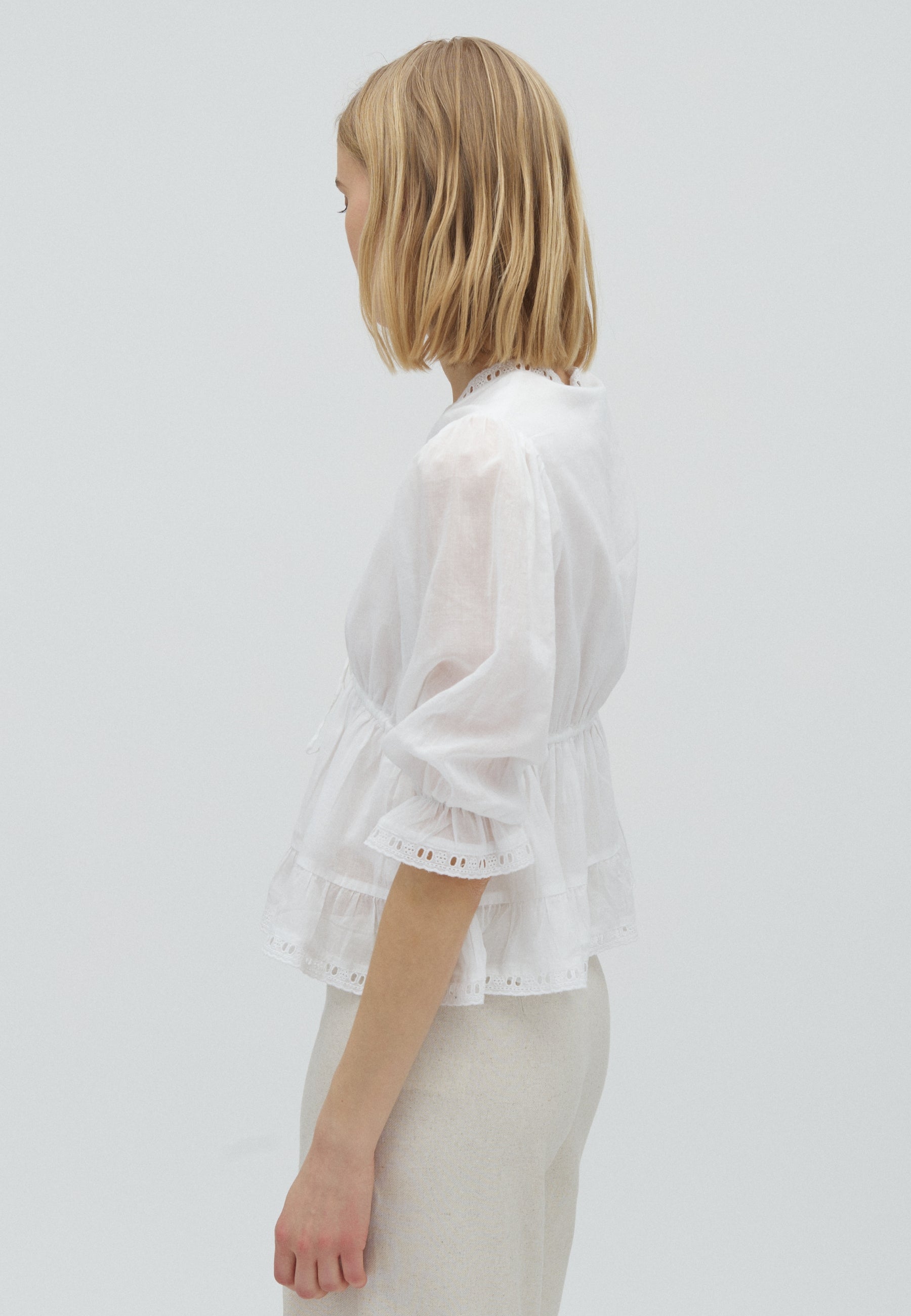 169577 Ydelia S Voile Blouse_White_Model_2
