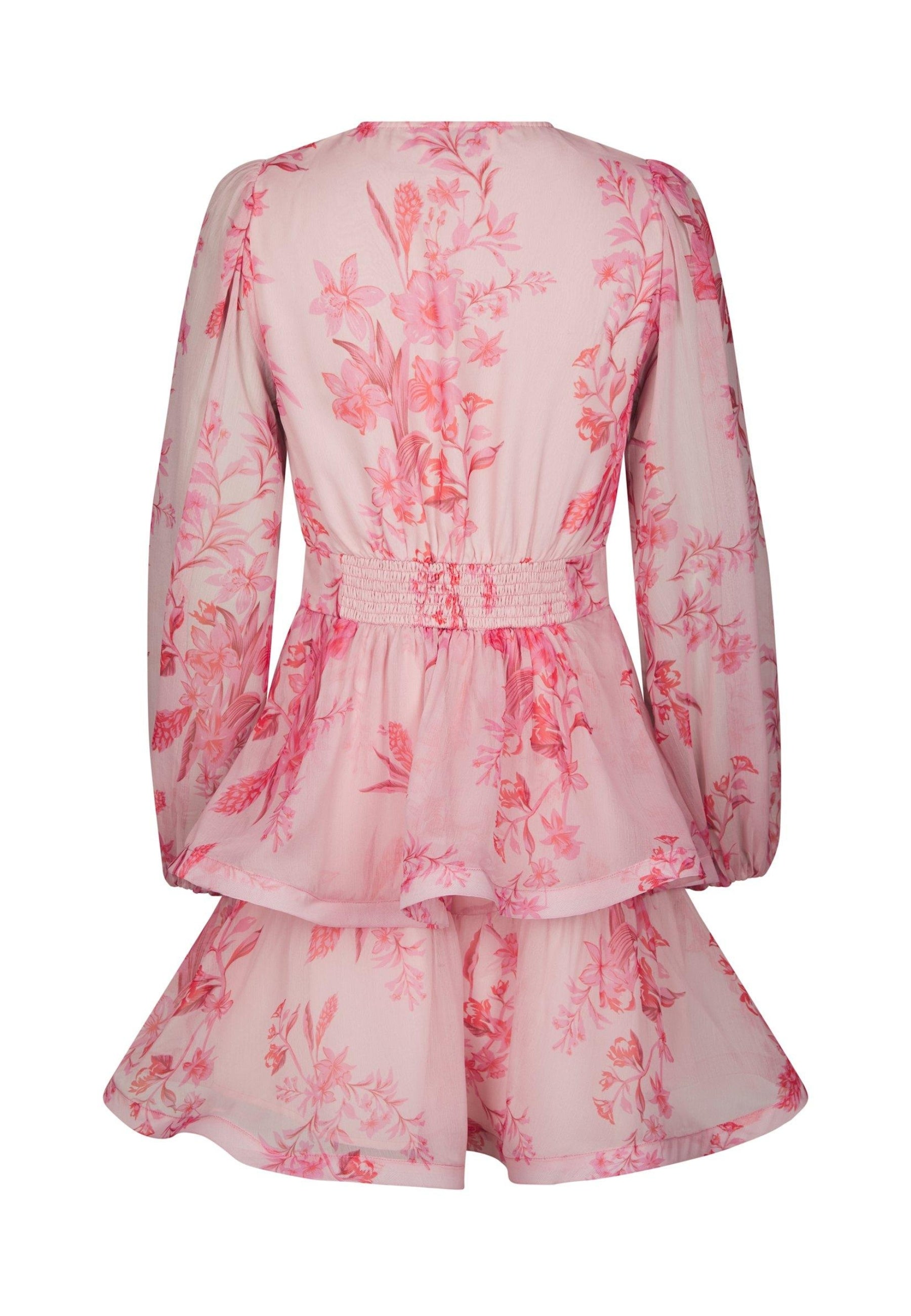 168848 Rivana Print Chiffon Dress_Pink_Packshot_1