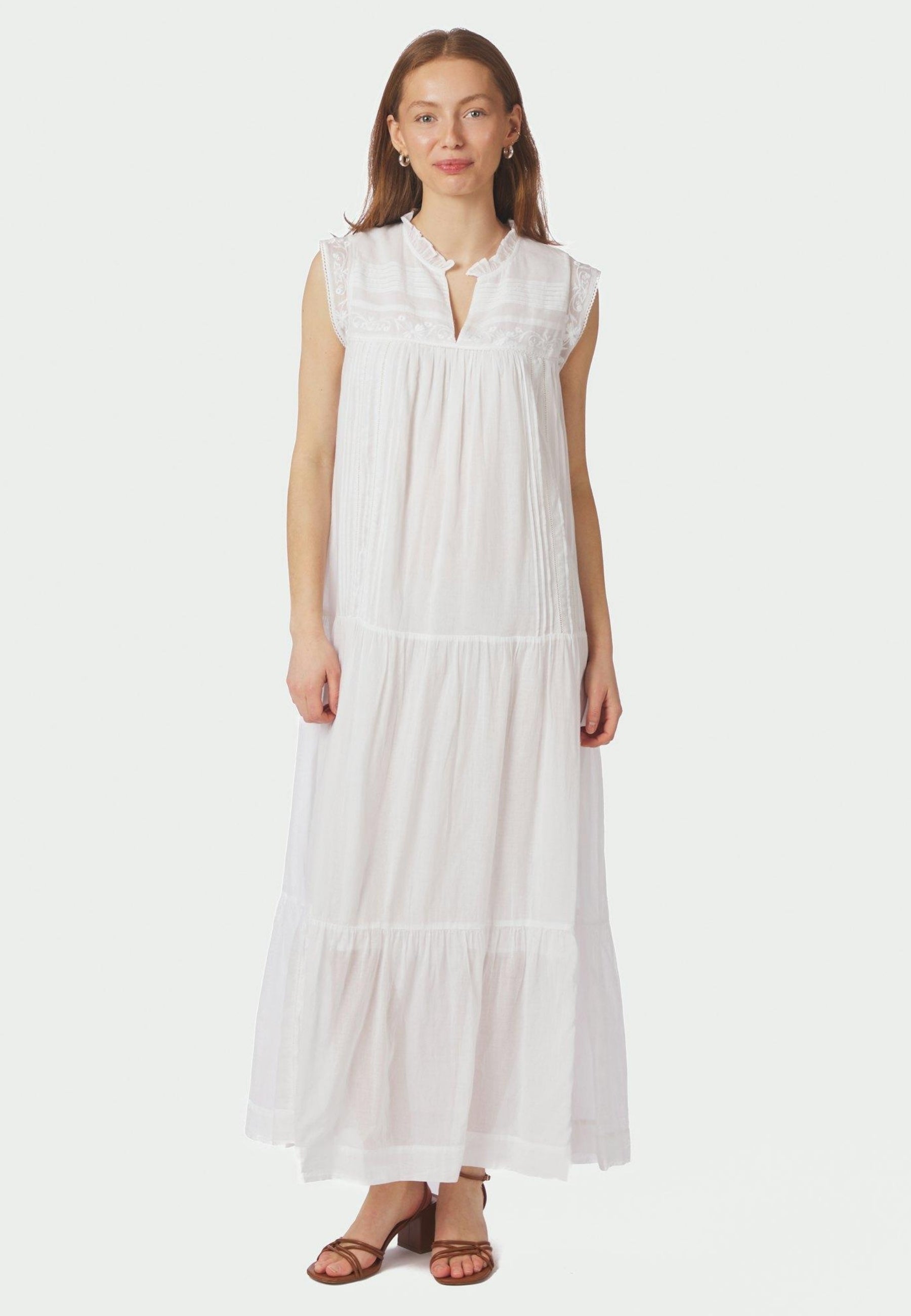 169064 Veana S Voile Maxi Dress_White_Model_0