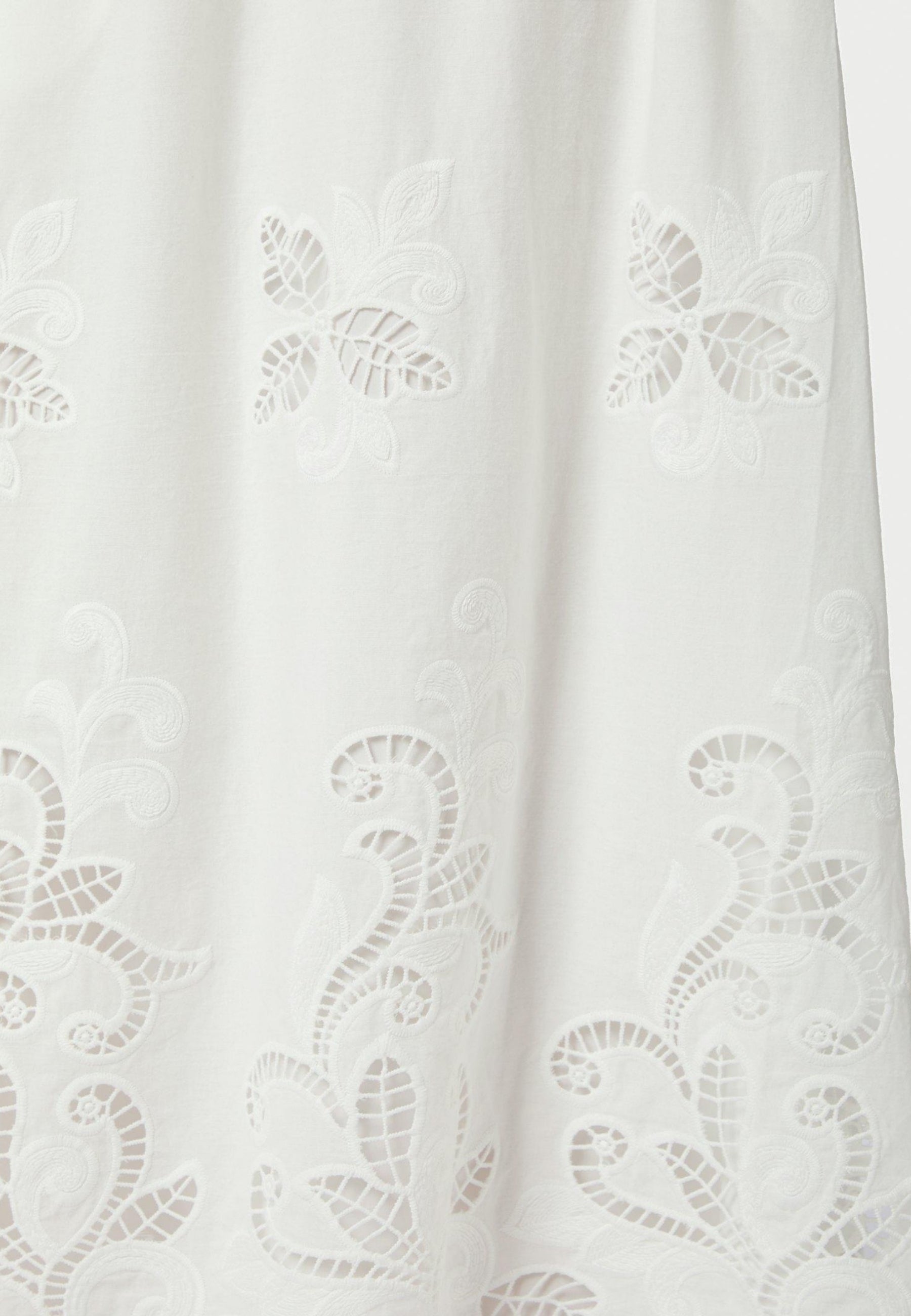 168438 Yara Long Emb Skirt_White_Model_1