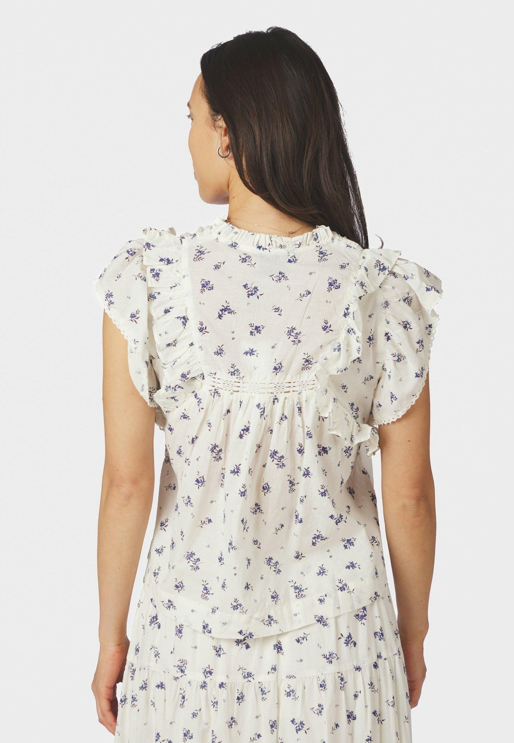 165648 Jayla Small Blossom Top_White Blue_Model_2