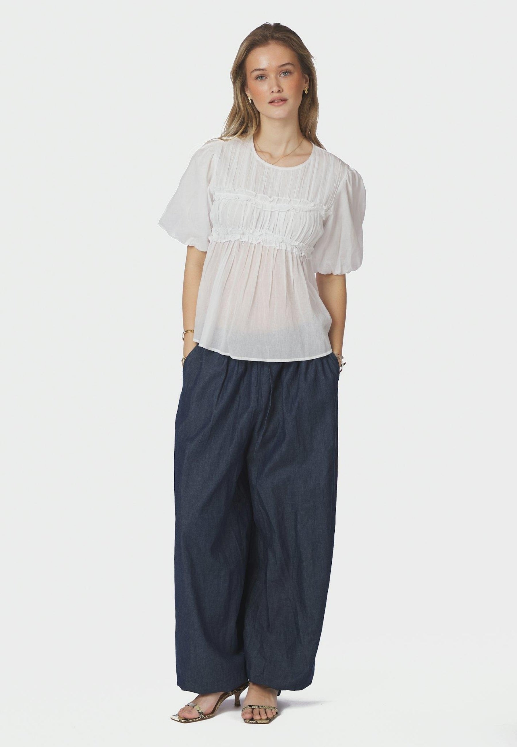 166388 Kiril S Voile Blouse_White_Model_3