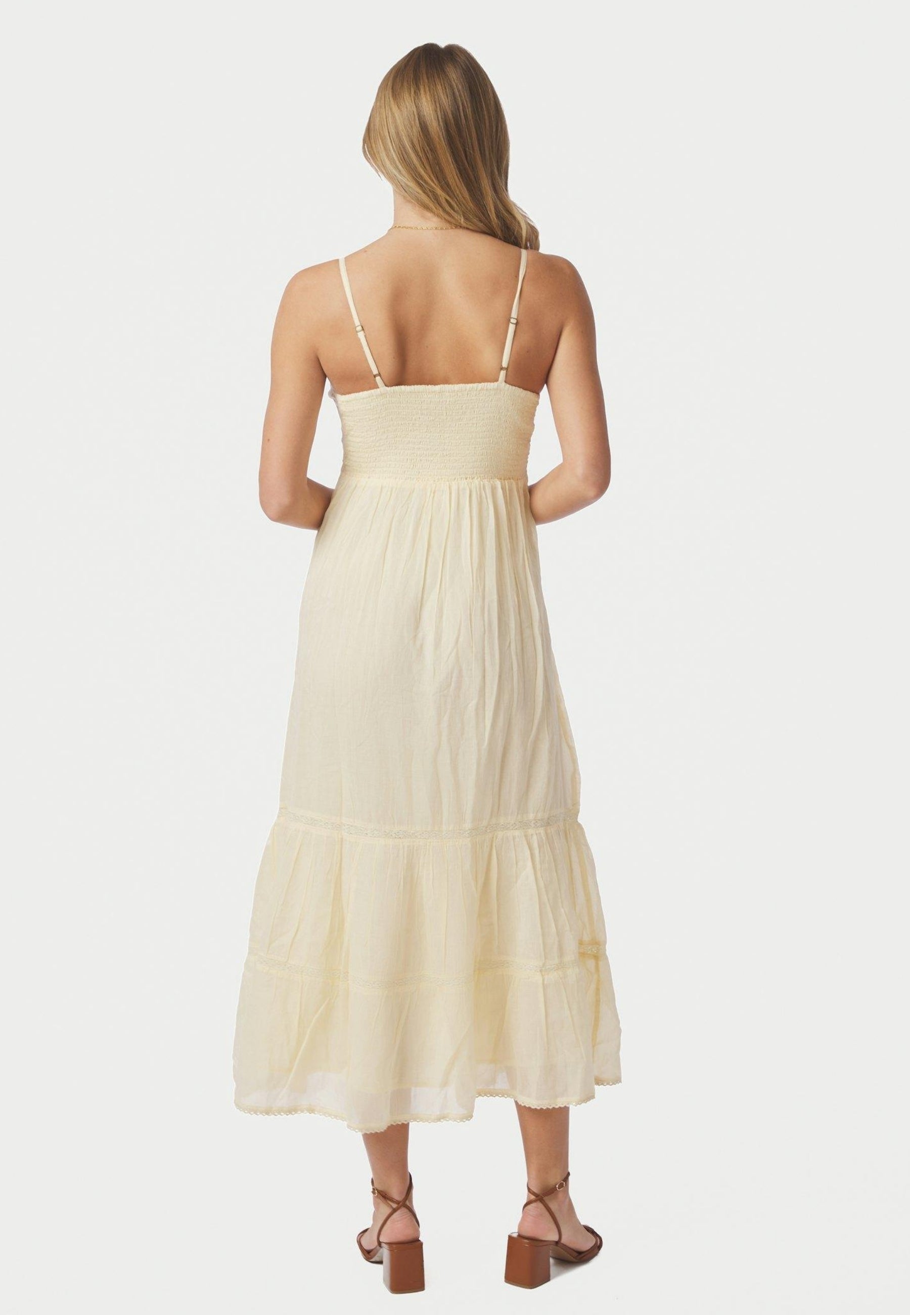169065 Elorie S Voile Dress_Butter Yellow_Model_2