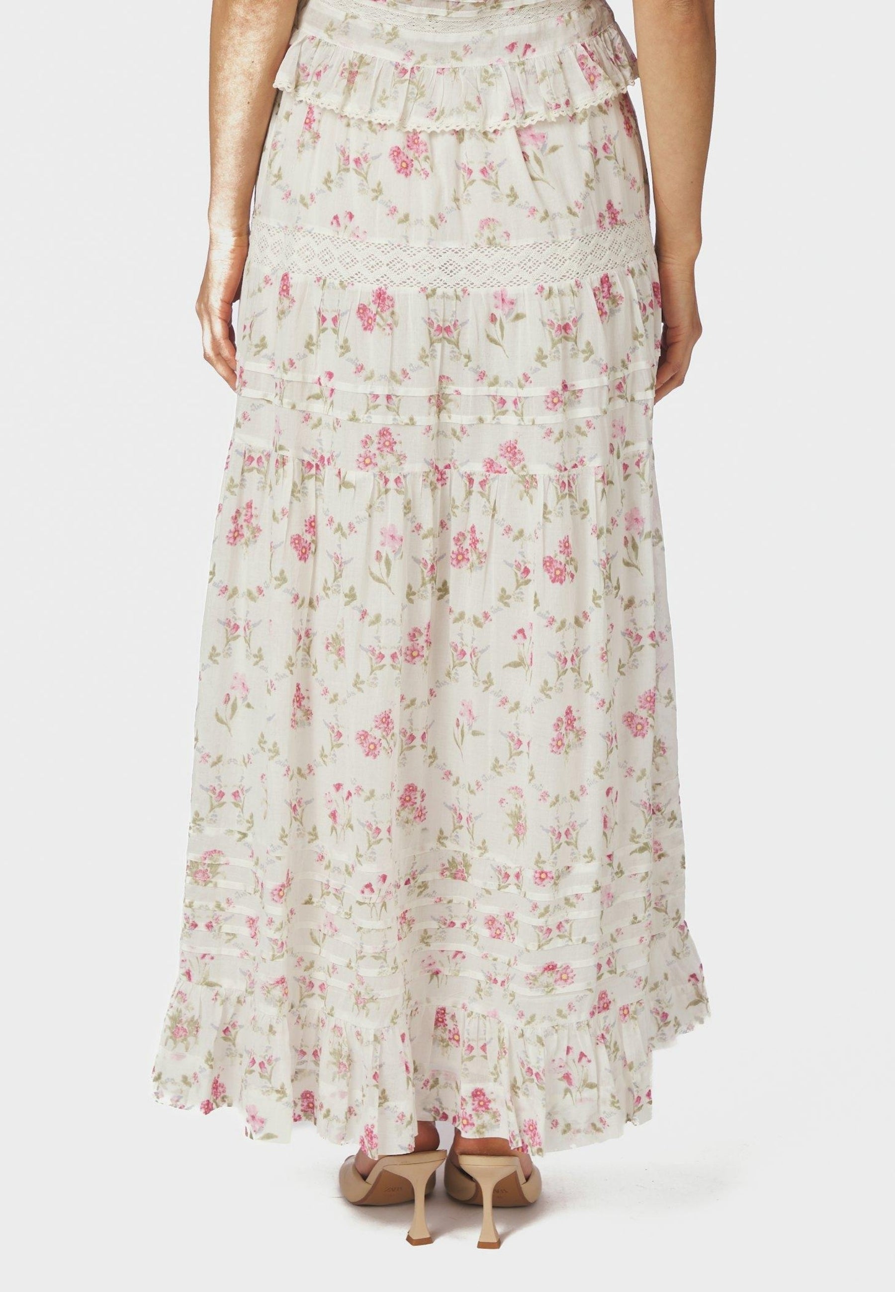 168727 Fippo Spring Flower Skirt_Off White_Model_3