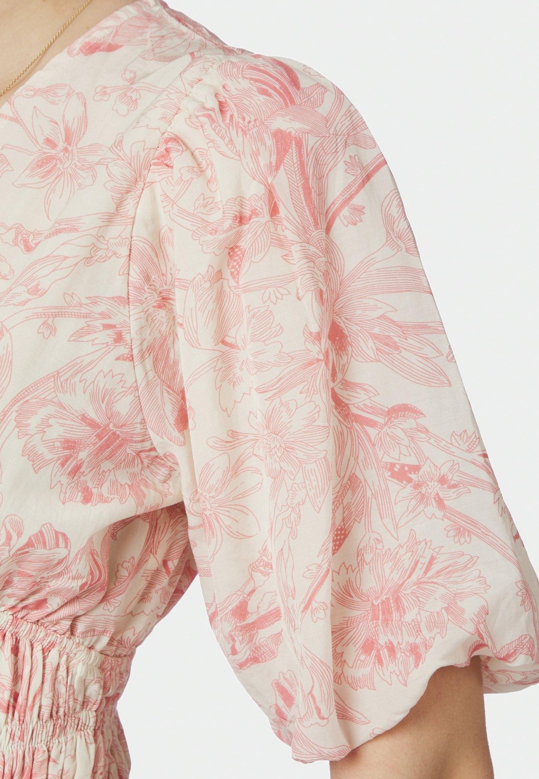 168720 Minutti Print Blouse_Off White_Model_1