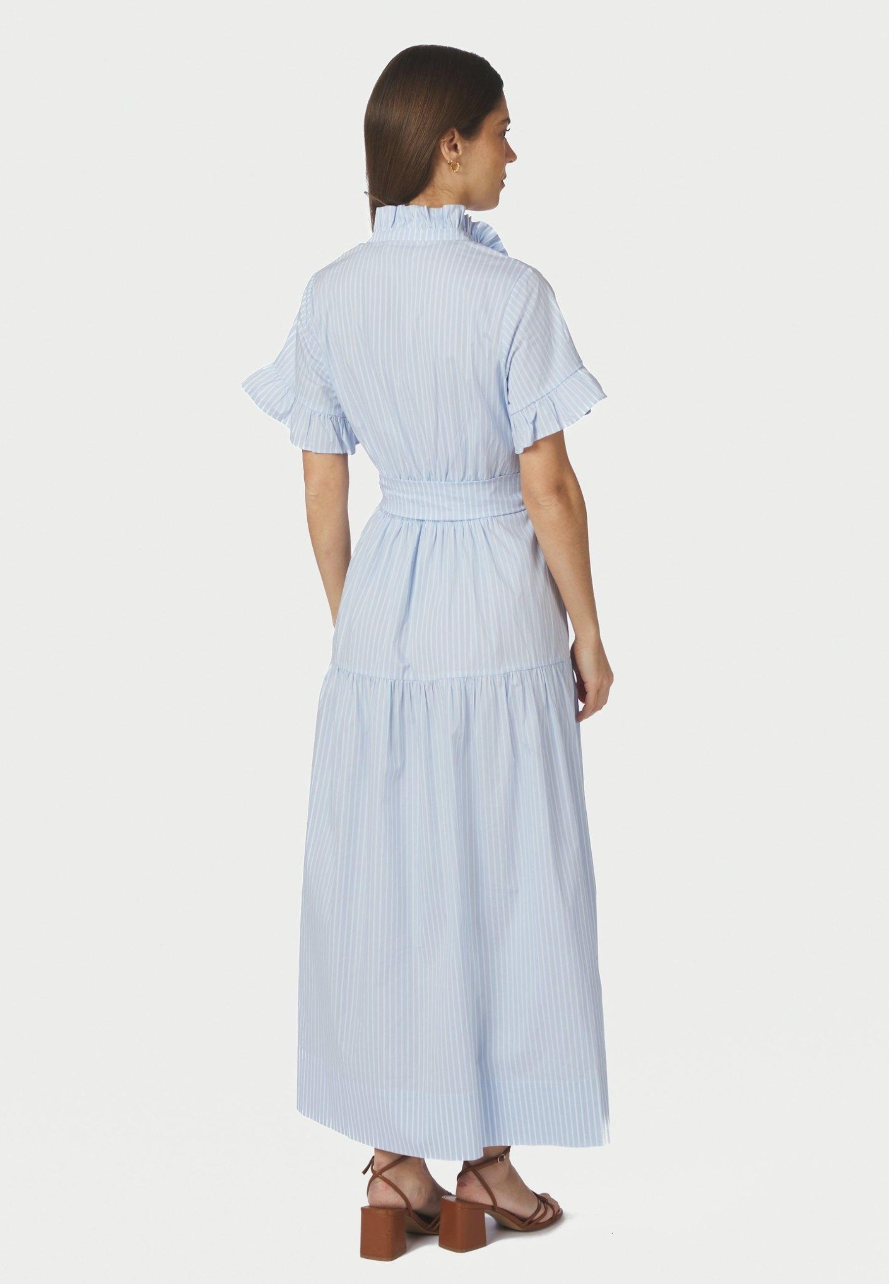 168230 Nellie Soft Stripe Dress_Light Blue_Model_2