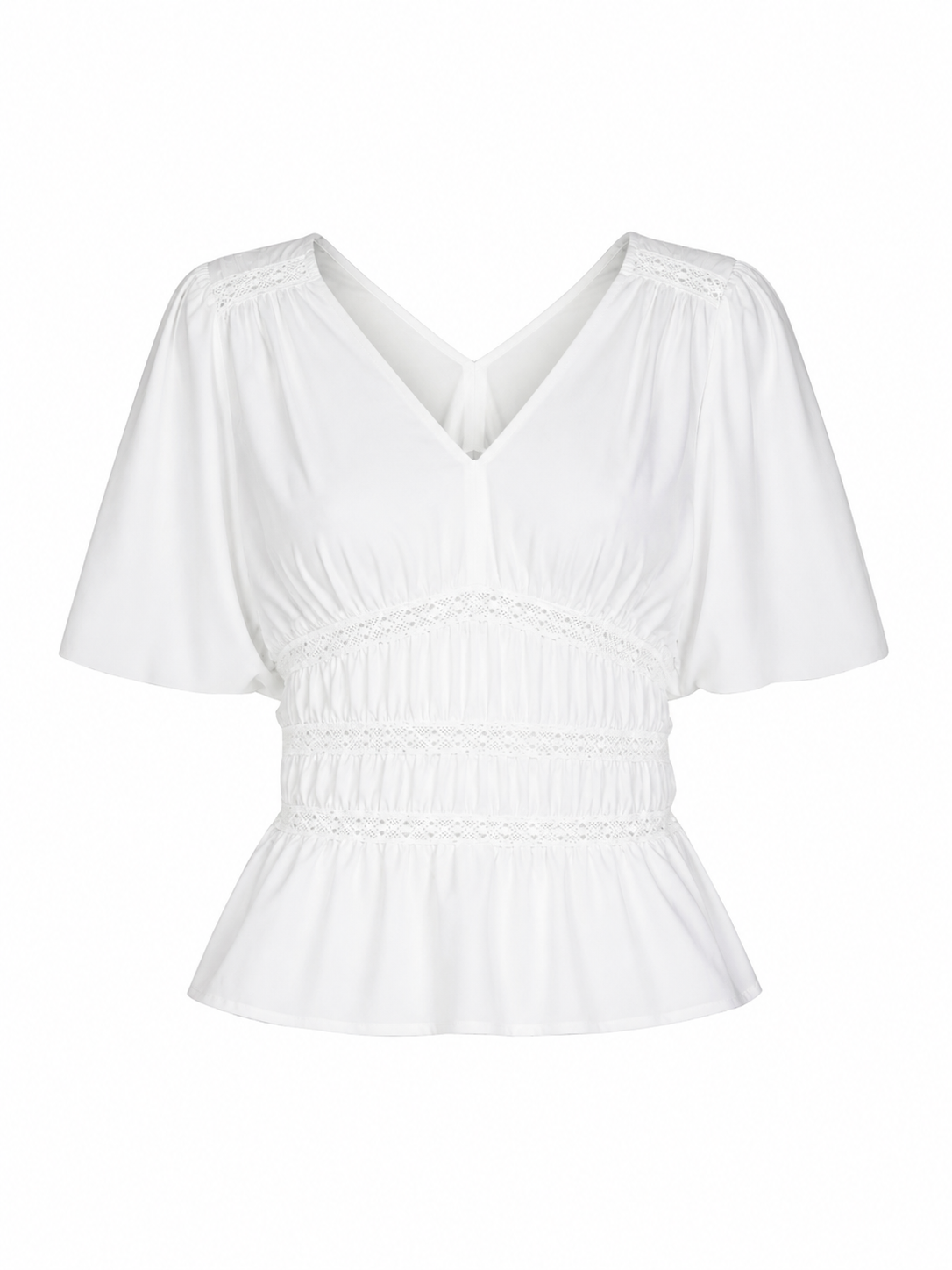 169558 Mapura Solid Blouse_White_Packshot_0