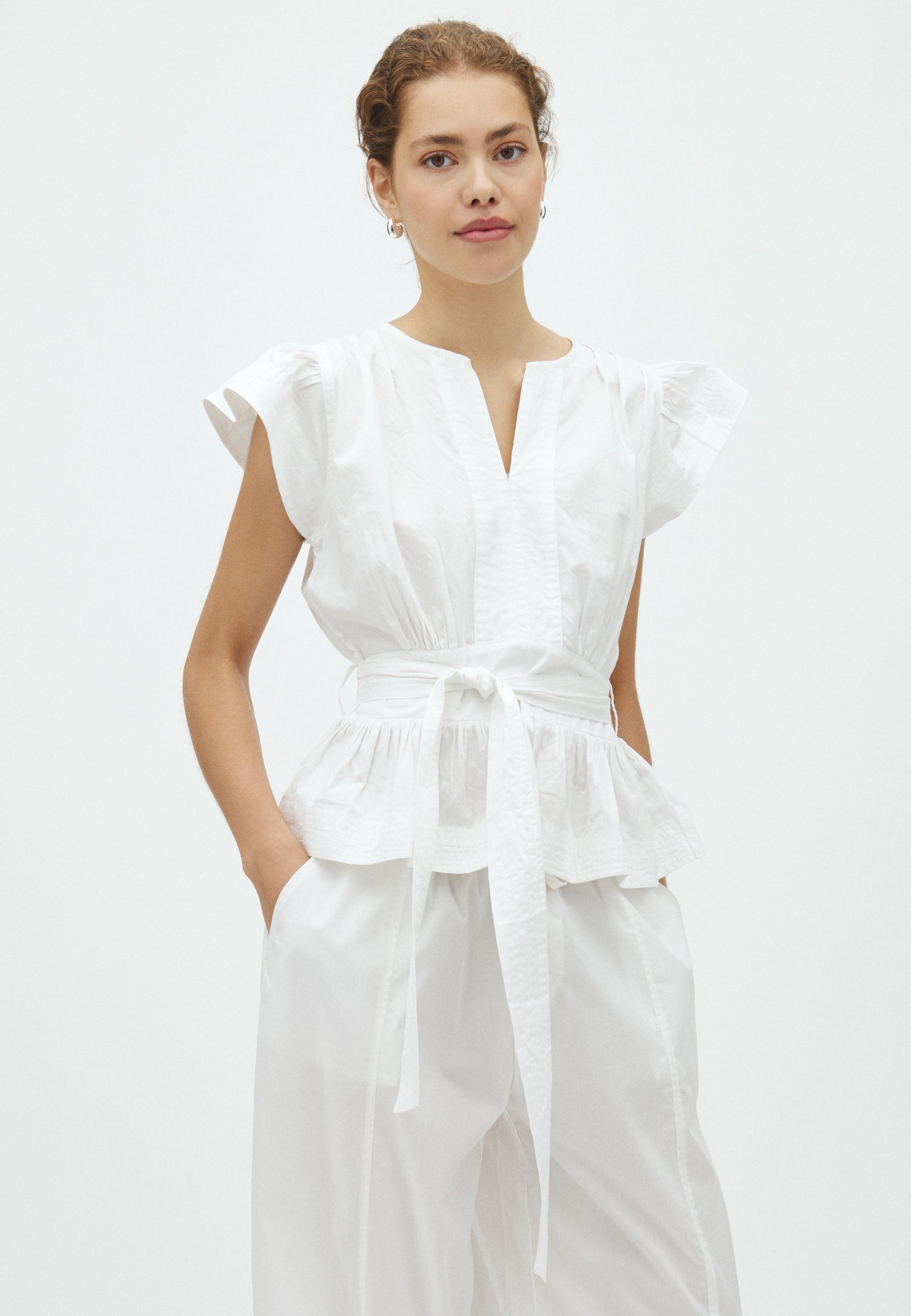 163355 Malia Cotton Satin Top_Off White_Model_0