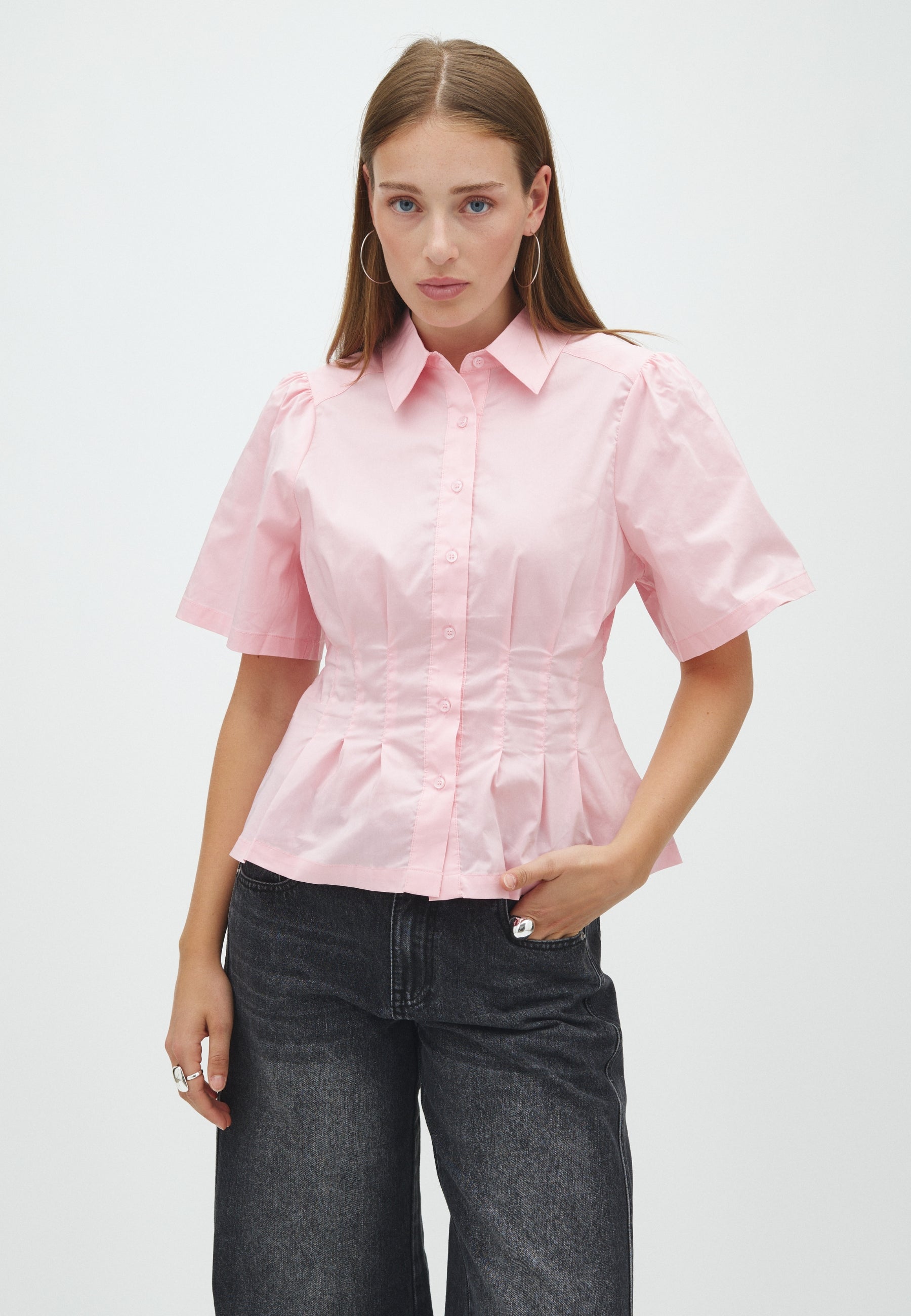 168932 Galara Poplin Shirt_Light Pink_Model_0