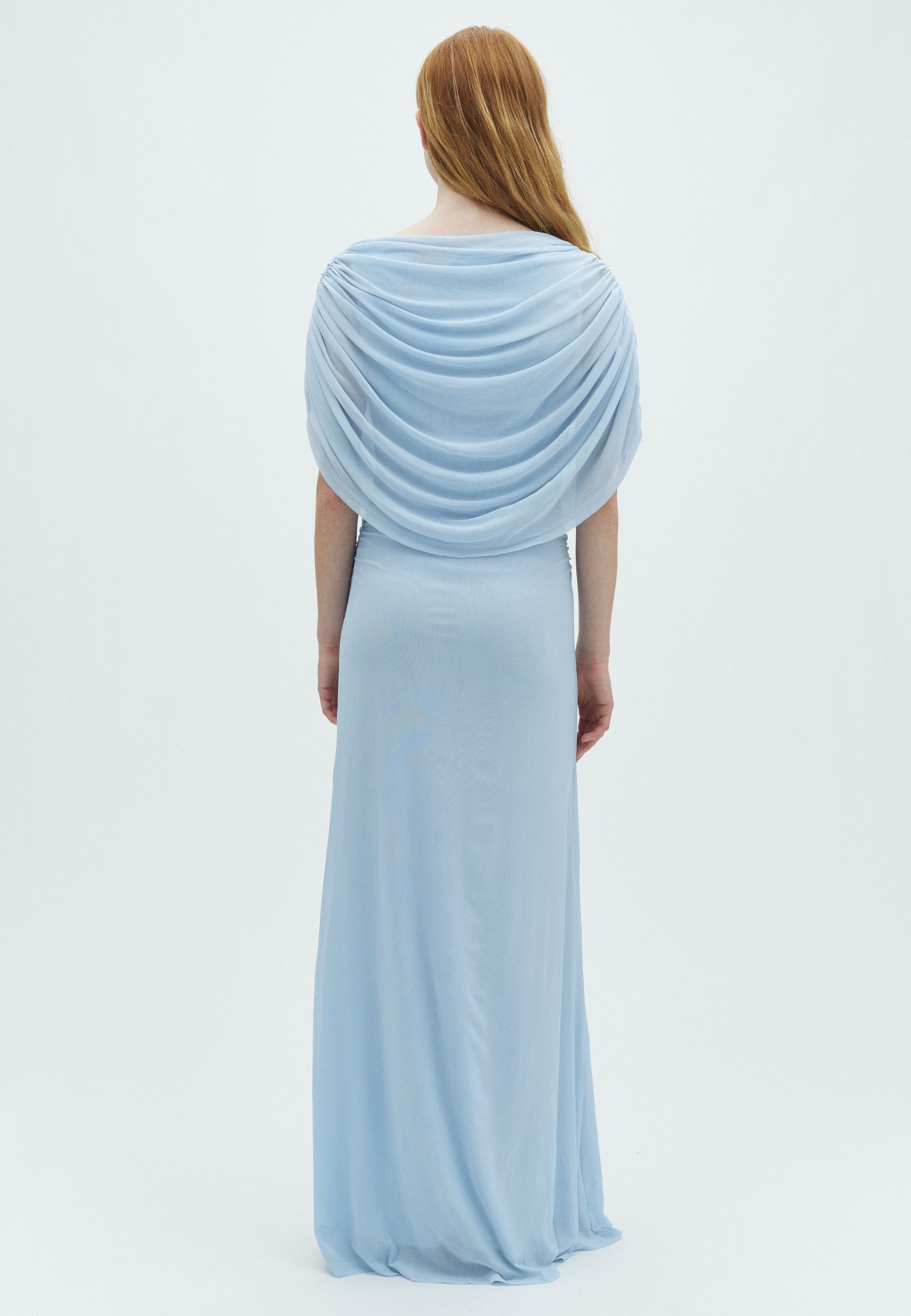 170176 Fottuna Drape Mesh Dress_Light Blue_Model_2
