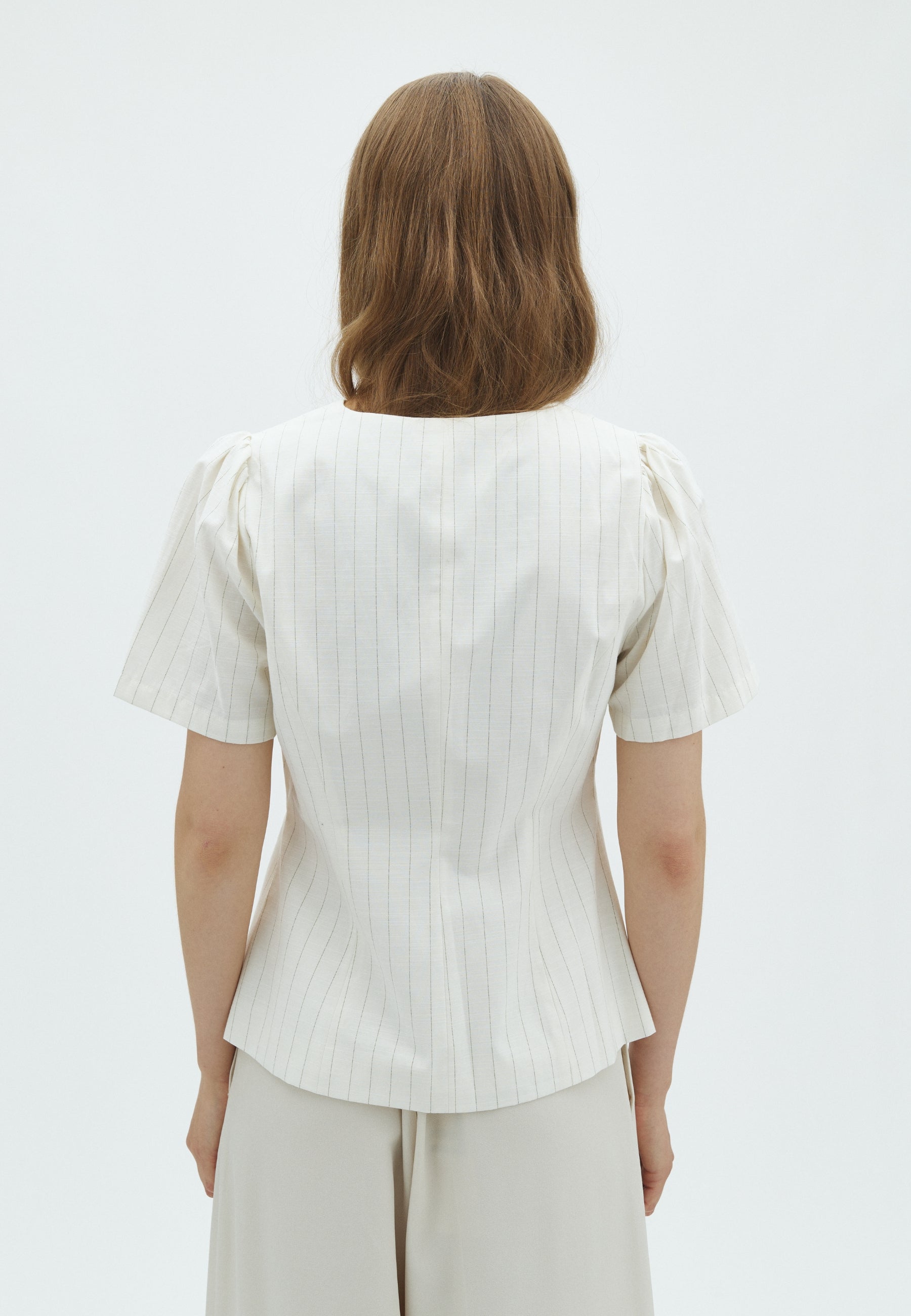 170314 Sules Summer Stripe Blouse_Taupe Stripe_Model_2