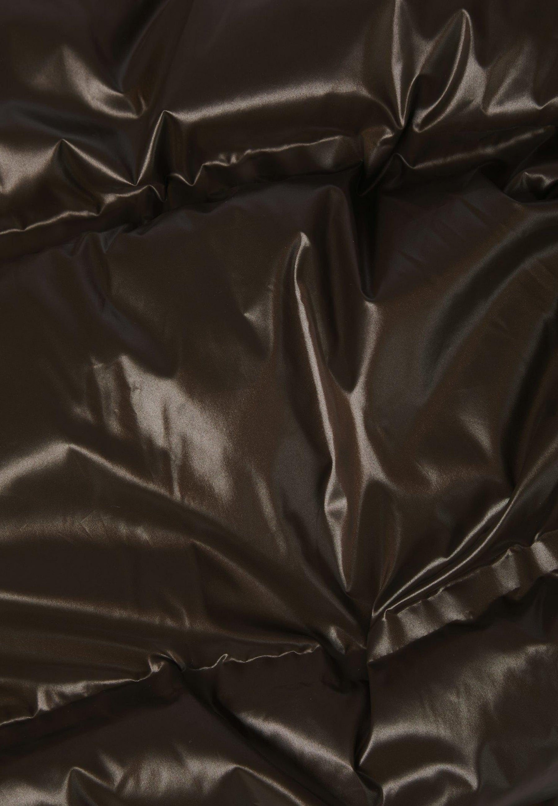 165094 Rhea Shiny Puffer Jacket_Chocolate Brown_Model_1