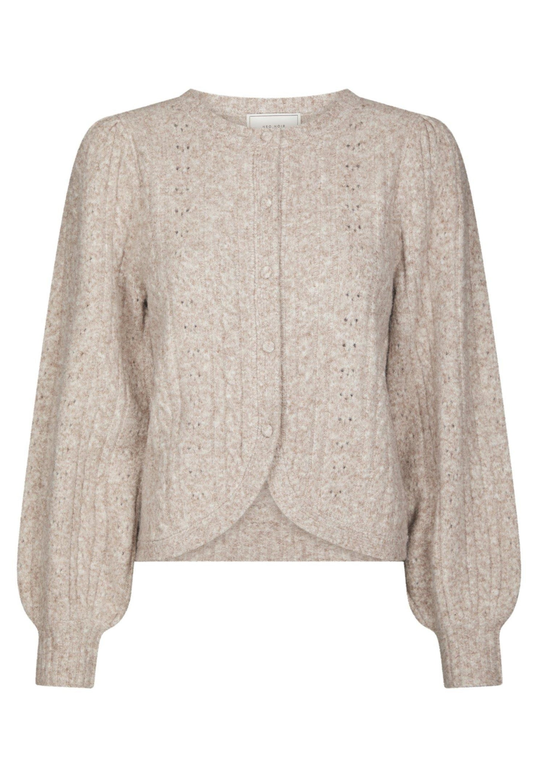 168505 Koteas Cable Knit Cardigan_Beige Melange_Packshot_0