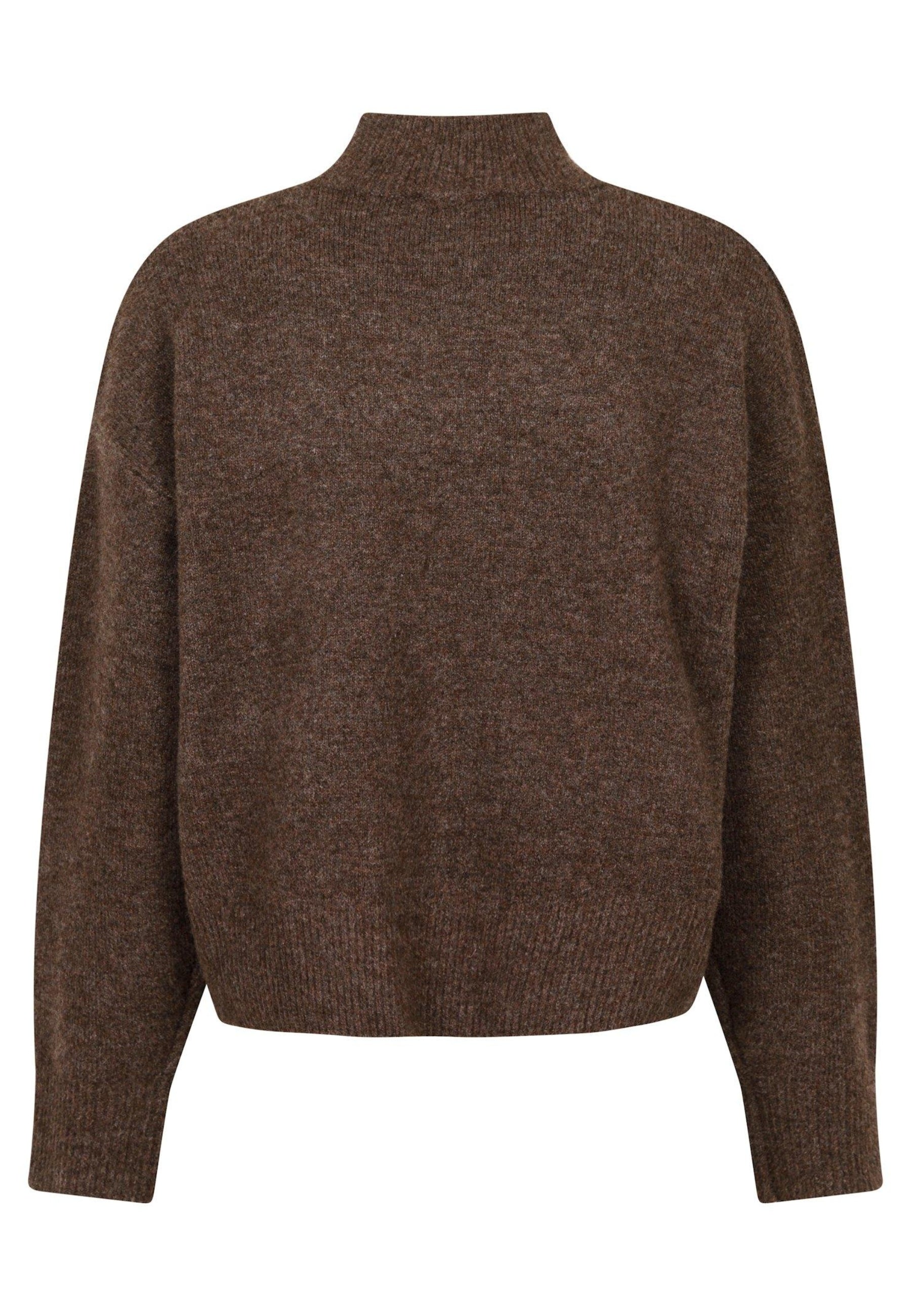 170038 Kaulina Knit Blouse_Brown Melange_Packshot_1